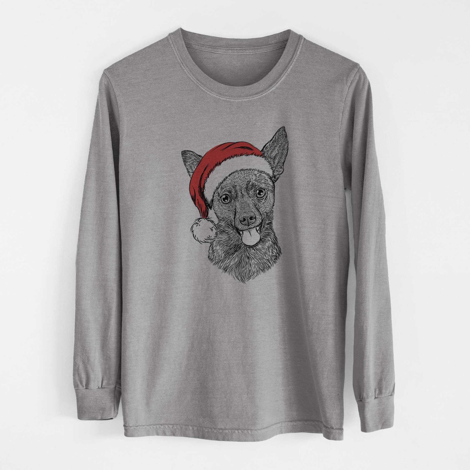 Santa Ursa the Mixed Breed - Heavyweight 100% Cotton Long Sleeve