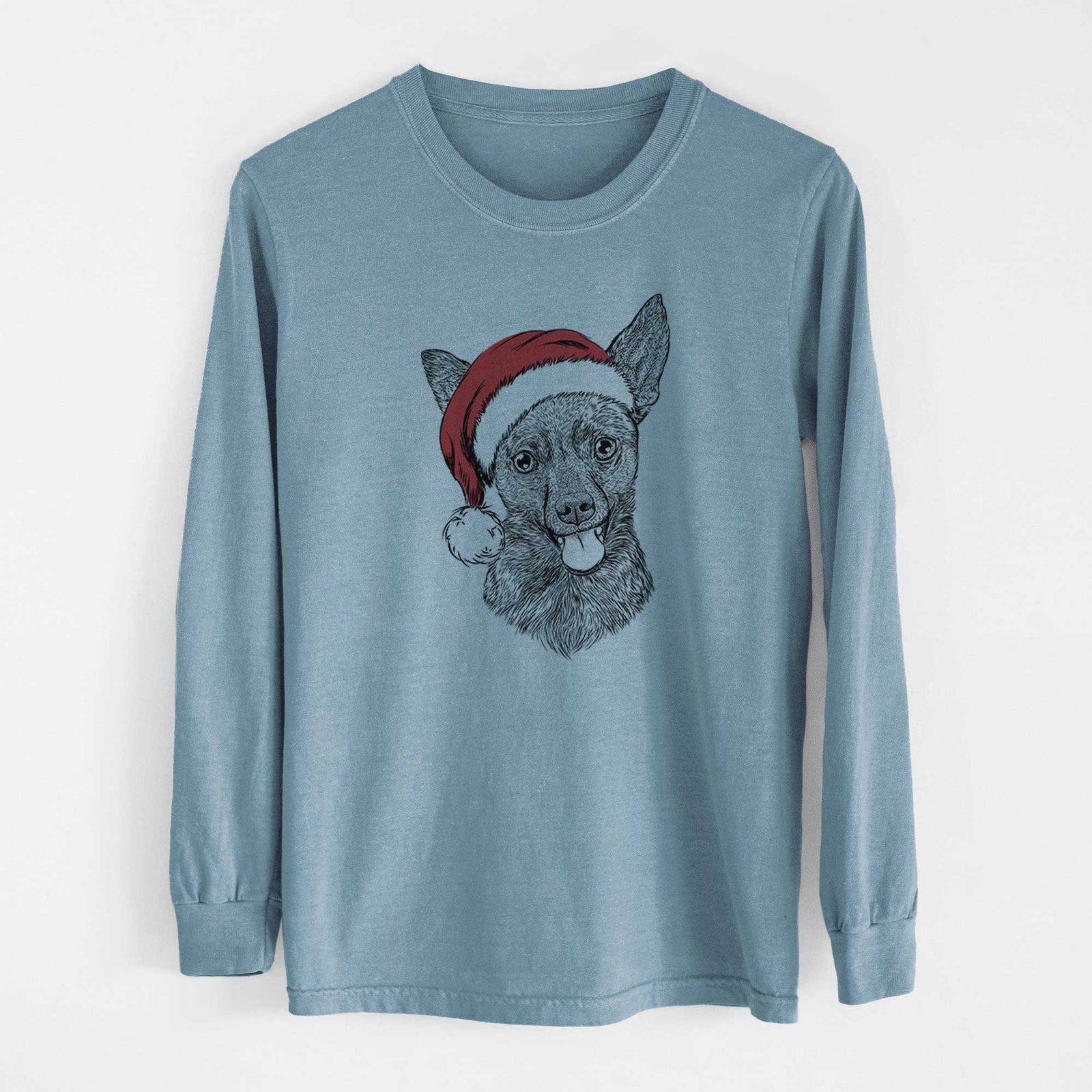 Santa Ursa the Mixed Breed - Heavyweight 100% Cotton Long Sleeve