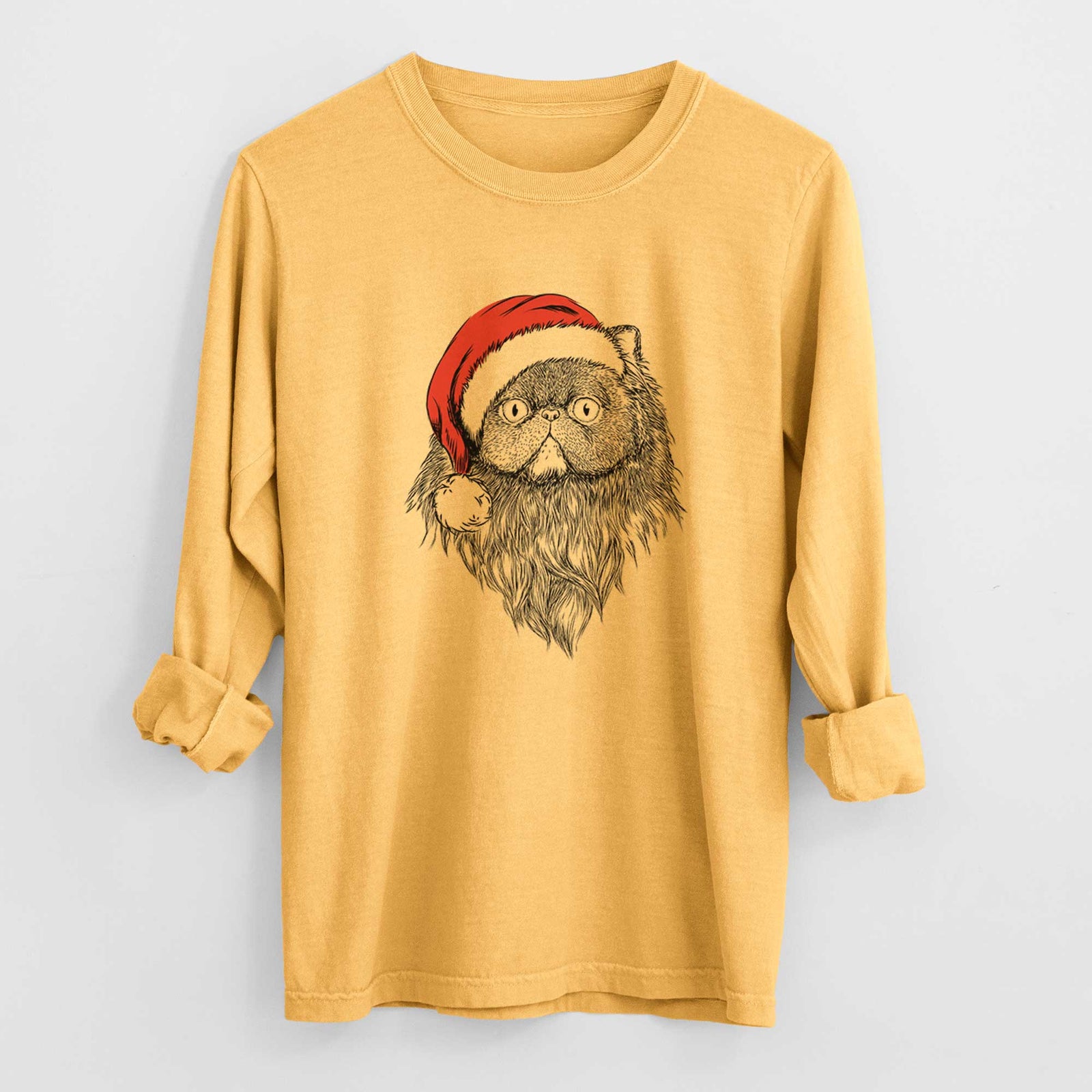 Santa Vader the Persian Cat - Heavyweight 100% Cotton Long Sleeve
