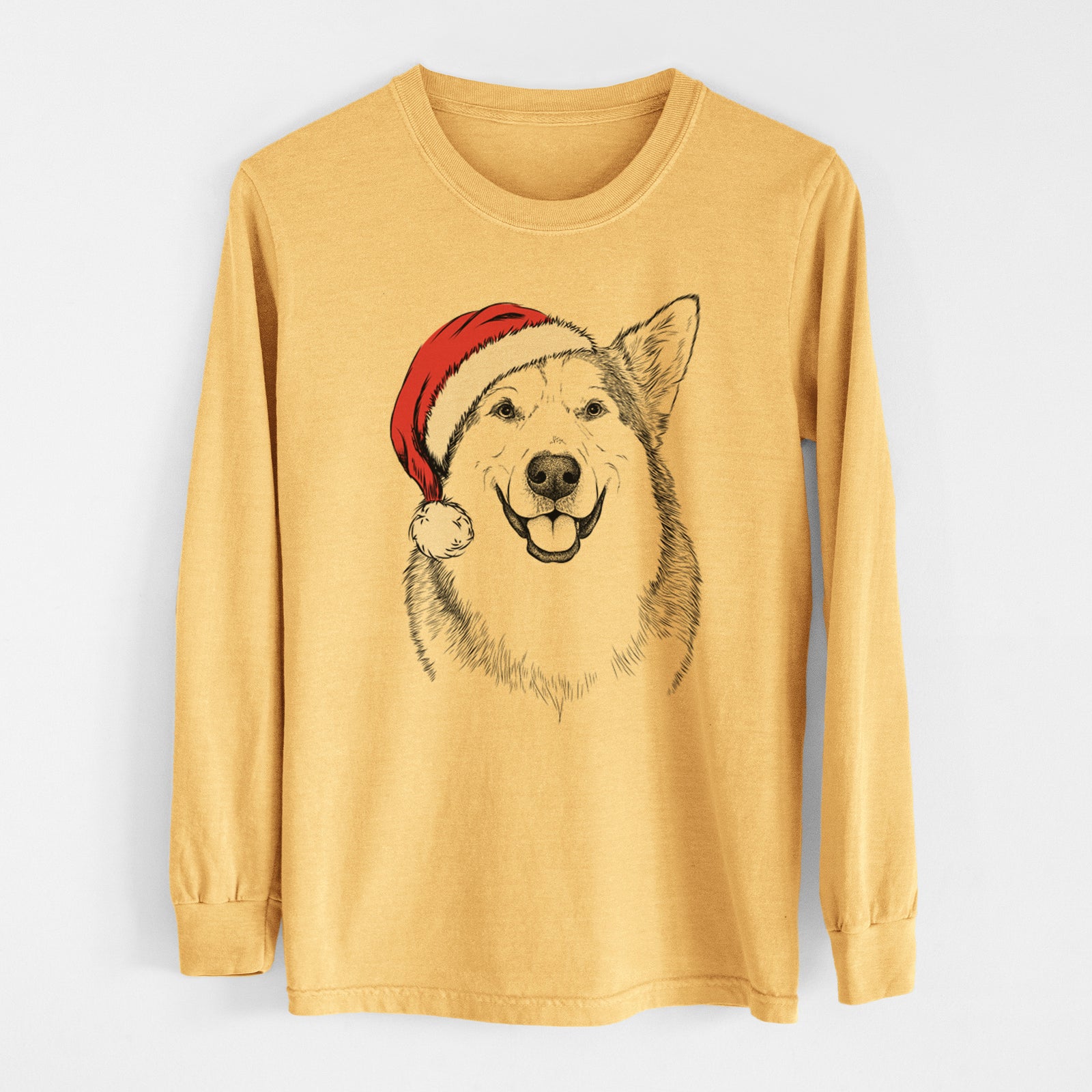 Santa Vader the Alaskan Malamute - Heavyweight 100% Cotton Long Sleeve