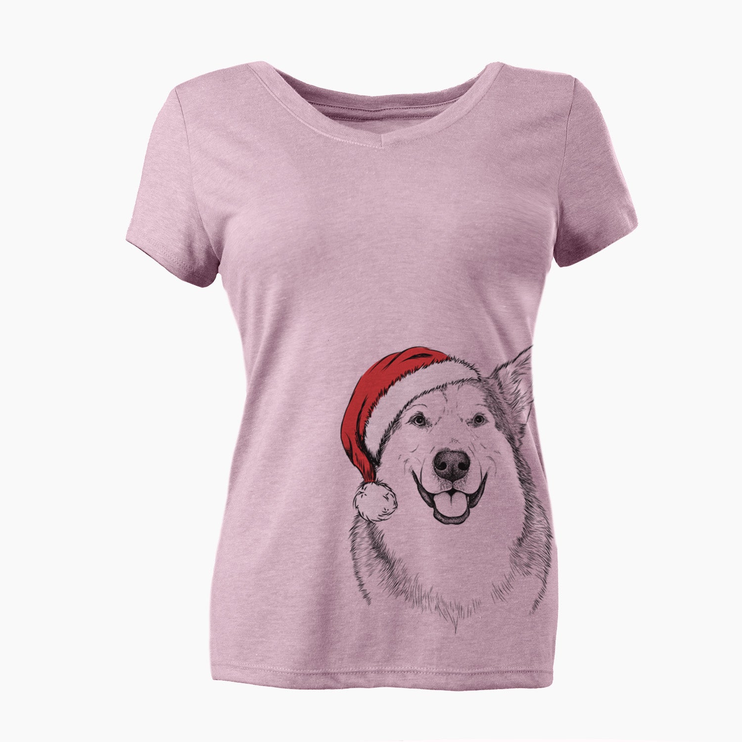 Santa Vader the Alaskan Malamute - Women's Perfect V-neck Shirt