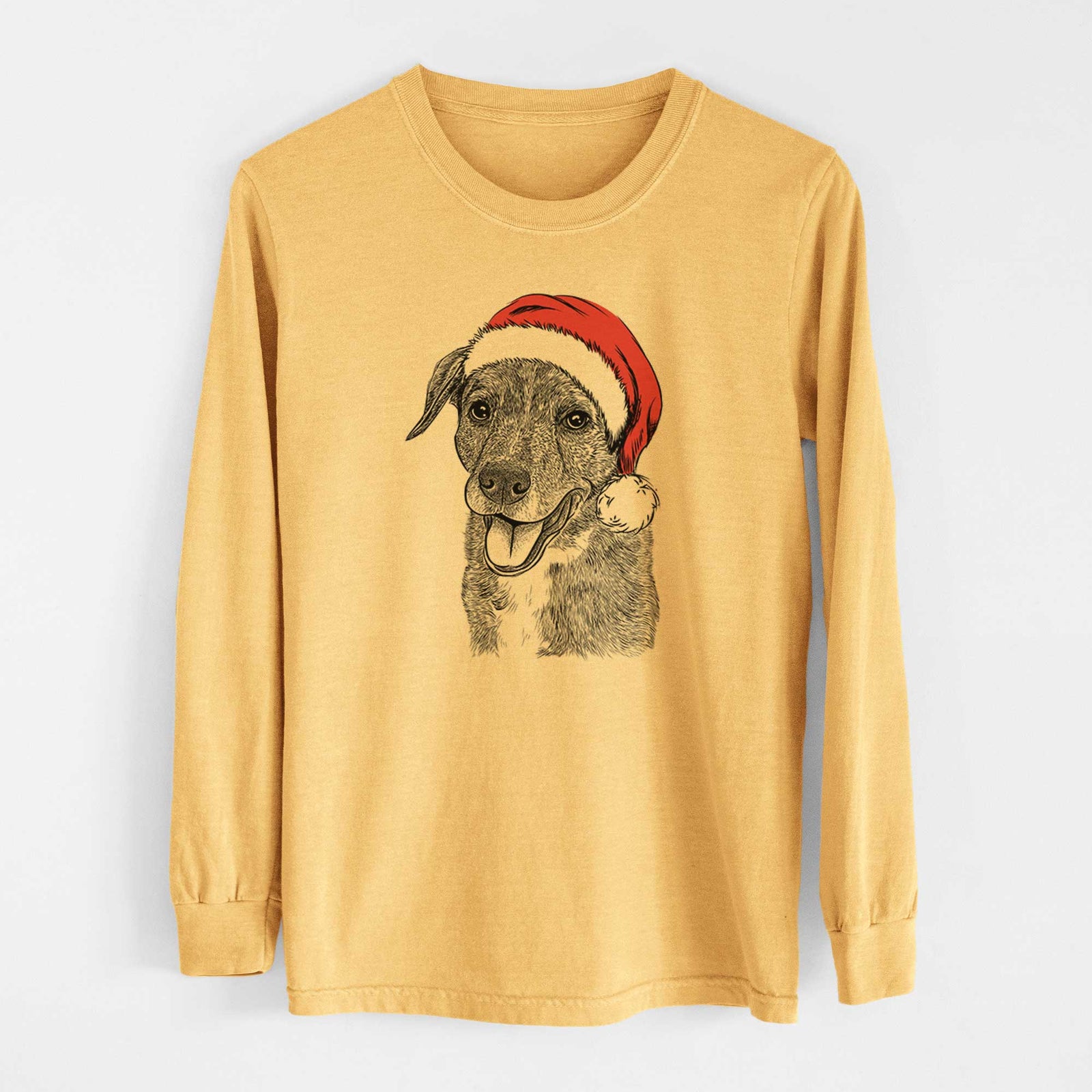 Santa Wally the Mixed Breed - Heavyweight 100% Cotton Long Sleeve