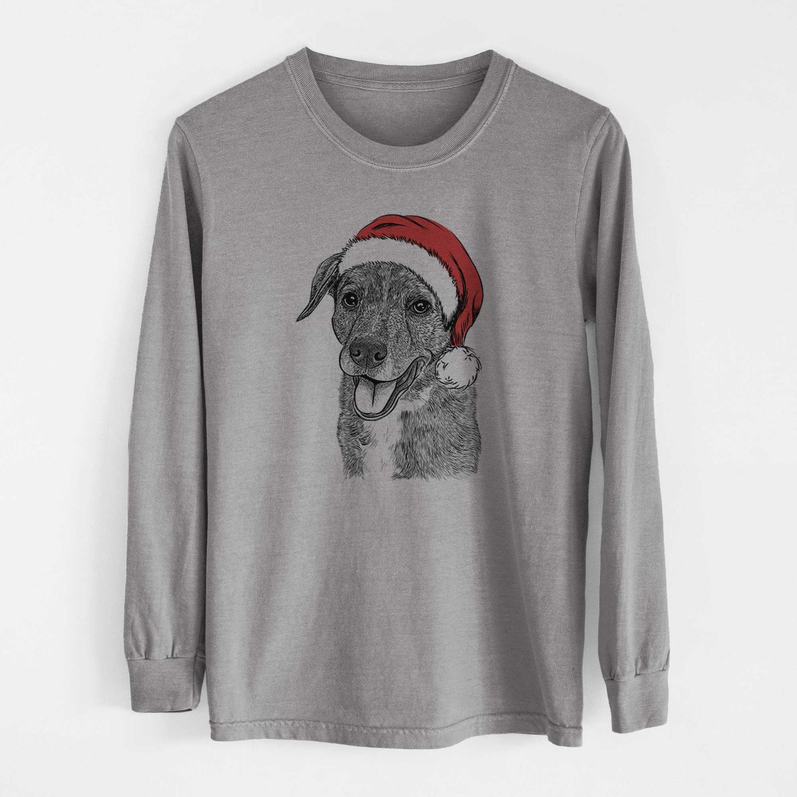 Santa Wally the Mixed Breed - Heavyweight 100% Cotton Long Sleeve
