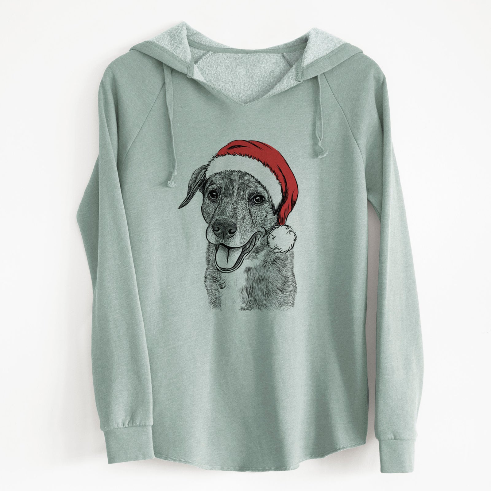 Santa Wally the Mixed Breed - Cali Wave Hooded Sweatshirt