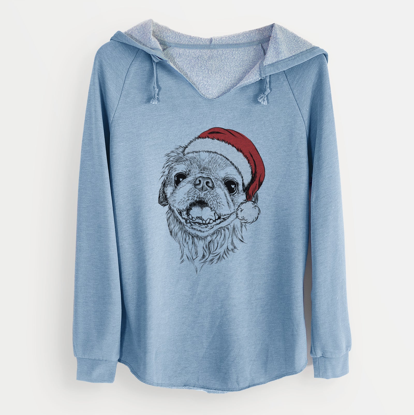 Santa Wally the Pekingese - Cali Wave Hooded Sweatshirt