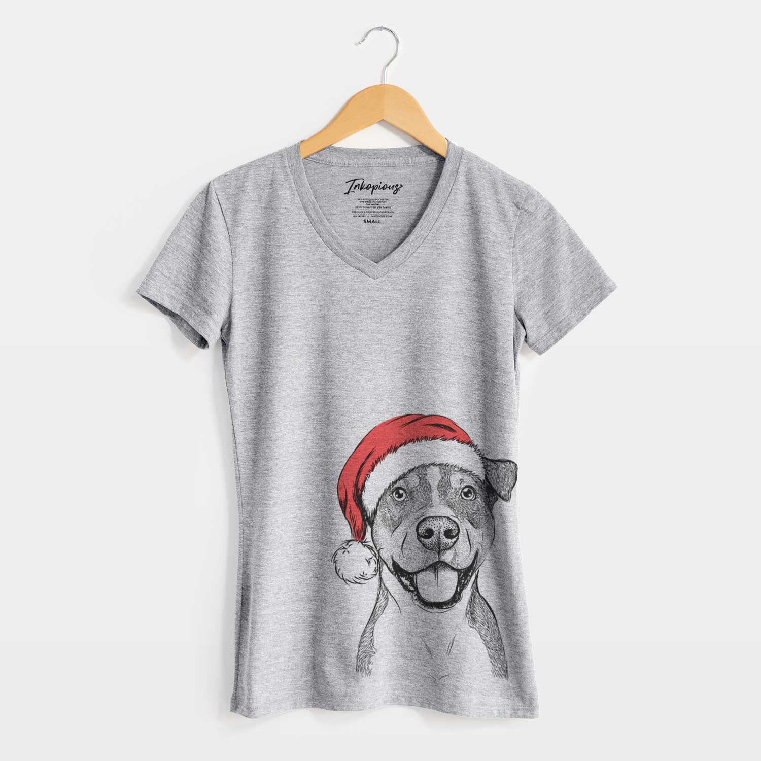 Santa Wendy the Mixed Breed - Women's V-neck Shirt