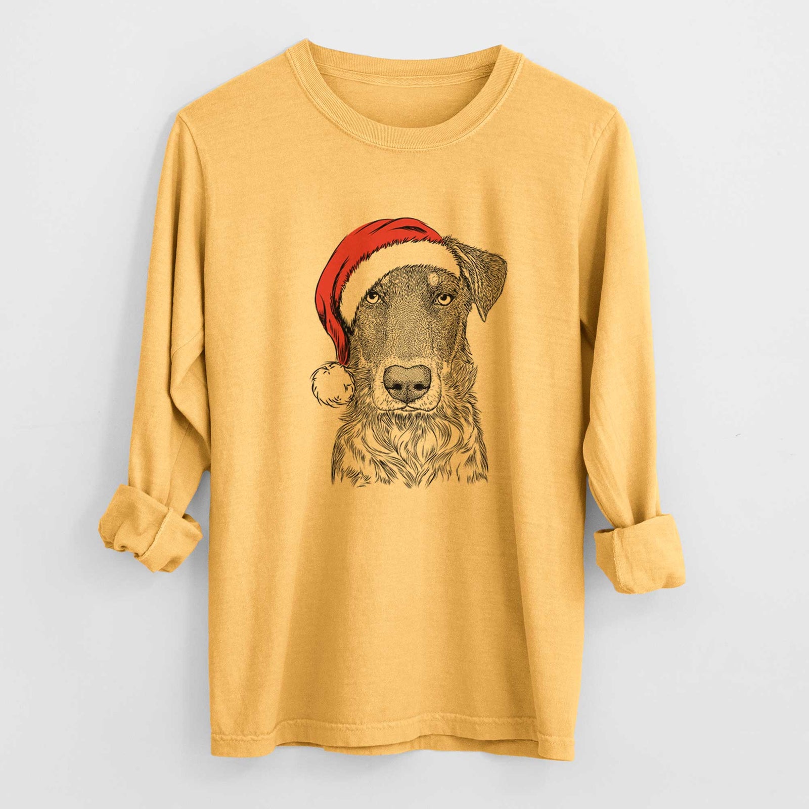 Santa Wesson the Beauceron - Heavyweight 100% Cotton Long Sleeve