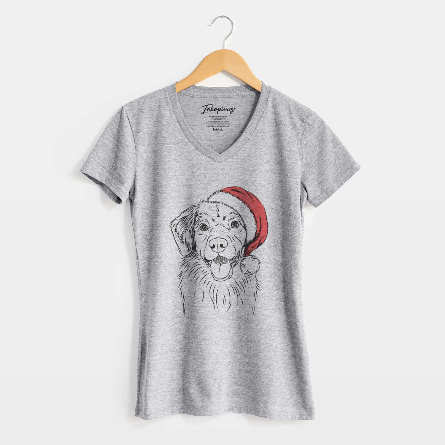Santa Weston the Nova Scotia Duck Tolling Retriever - Women's V-neck Shirt