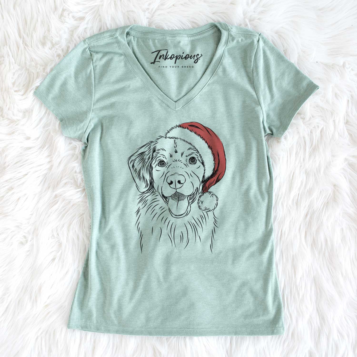 Santa Weston the Nova Scotia Duck Tolling Retriever - Women's V-neck Shirt