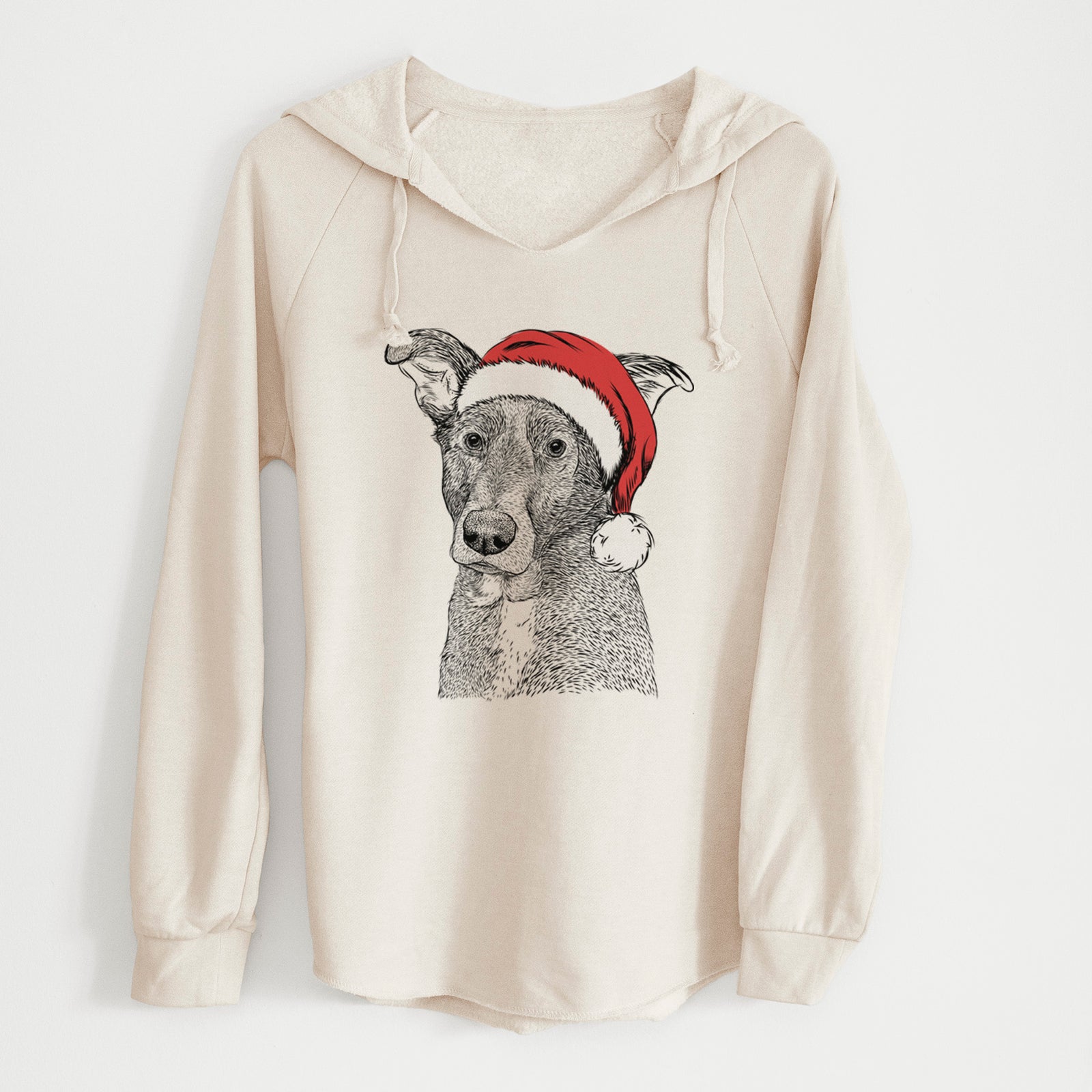 Santa Wilbur the Shepherd Mix - Cali Wave Hooded Sweatshirt