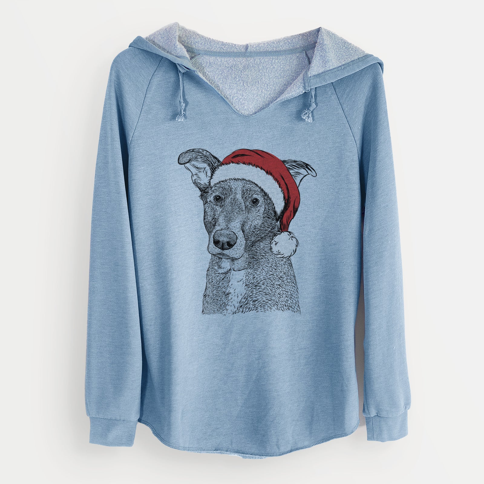 Santa Wilbur the Shepherd Mix - Cali Wave Hooded Sweatshirt