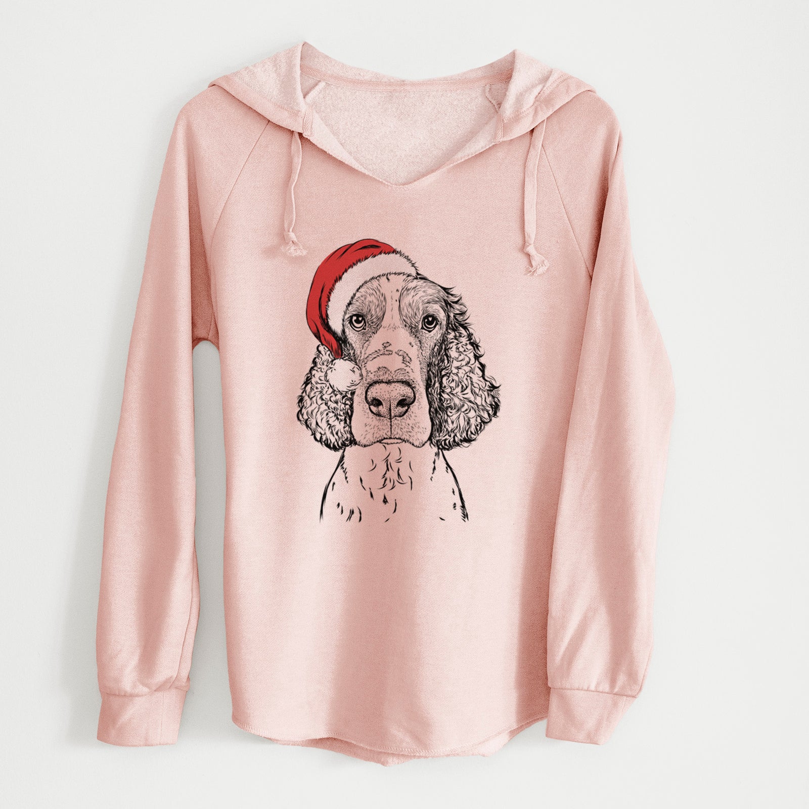 Santa Wilbur the English Springer Spaniel - Cali Wave Hooded Sweatshirt