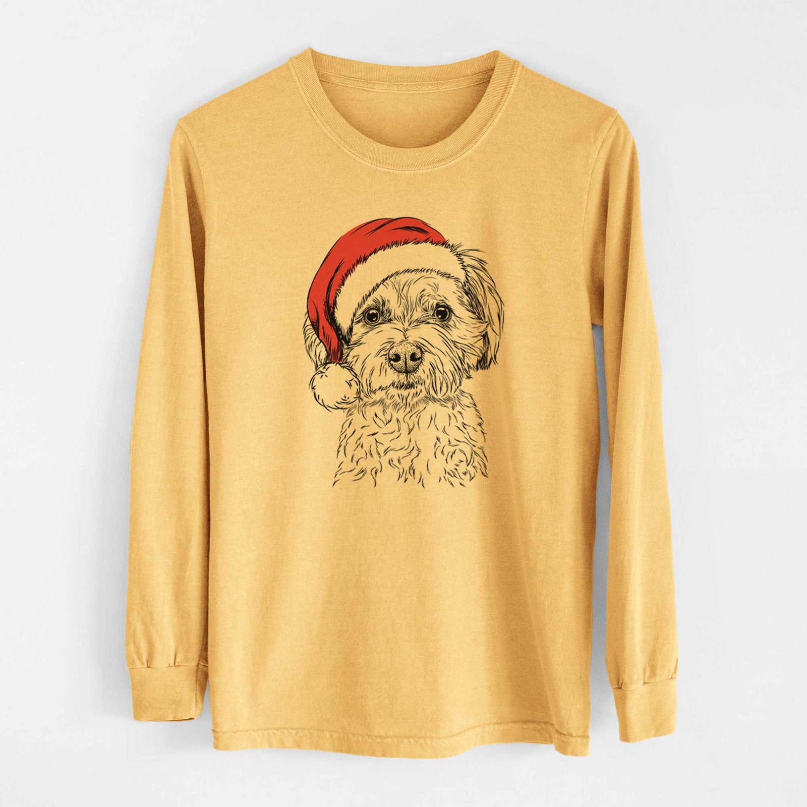 Santa Wyatt the Coton de Tulear - Heavyweight 100% Cotton Long Sleeve