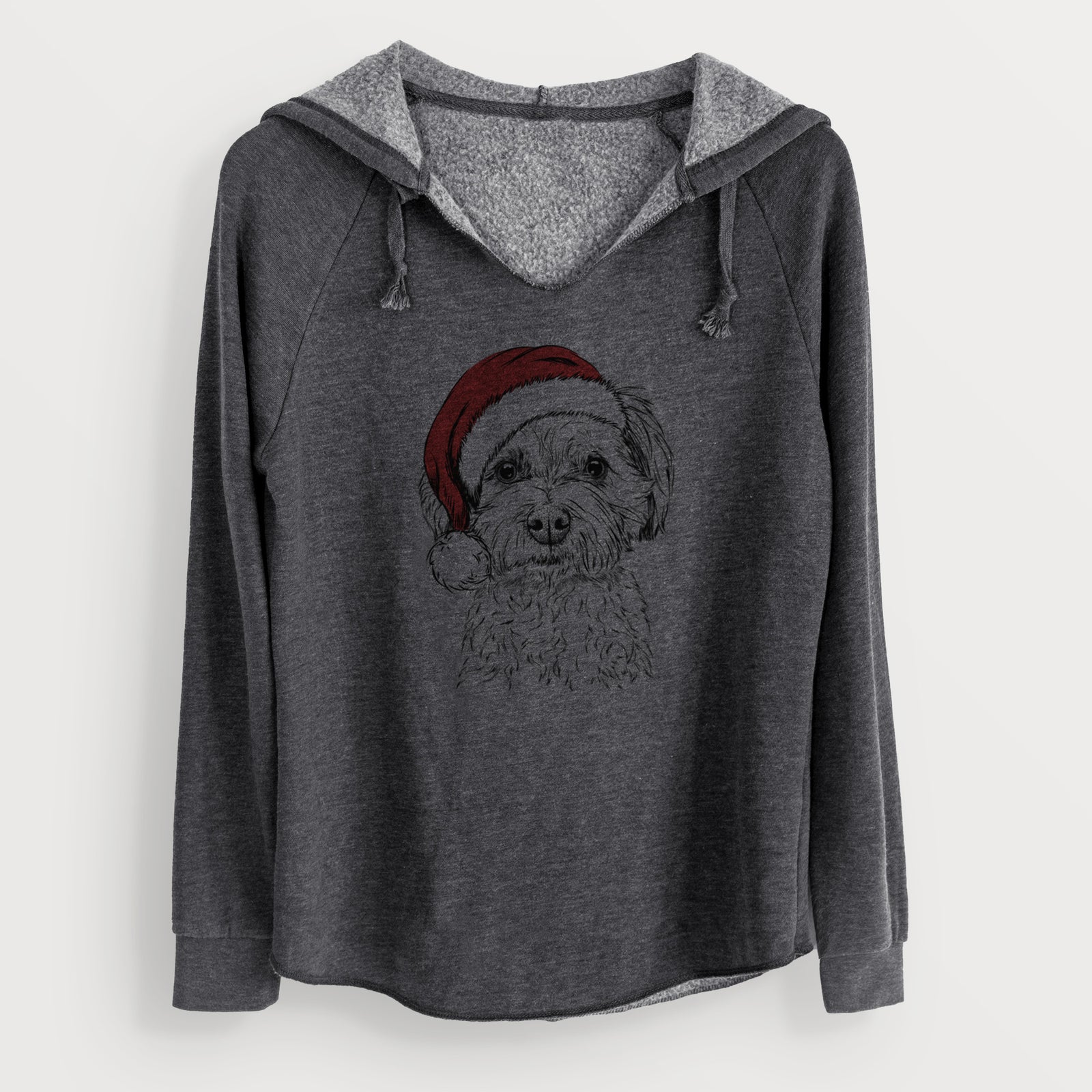 Santa Wyatt the Coton de Tulear - Cali Wave Hooded Sweatshirt