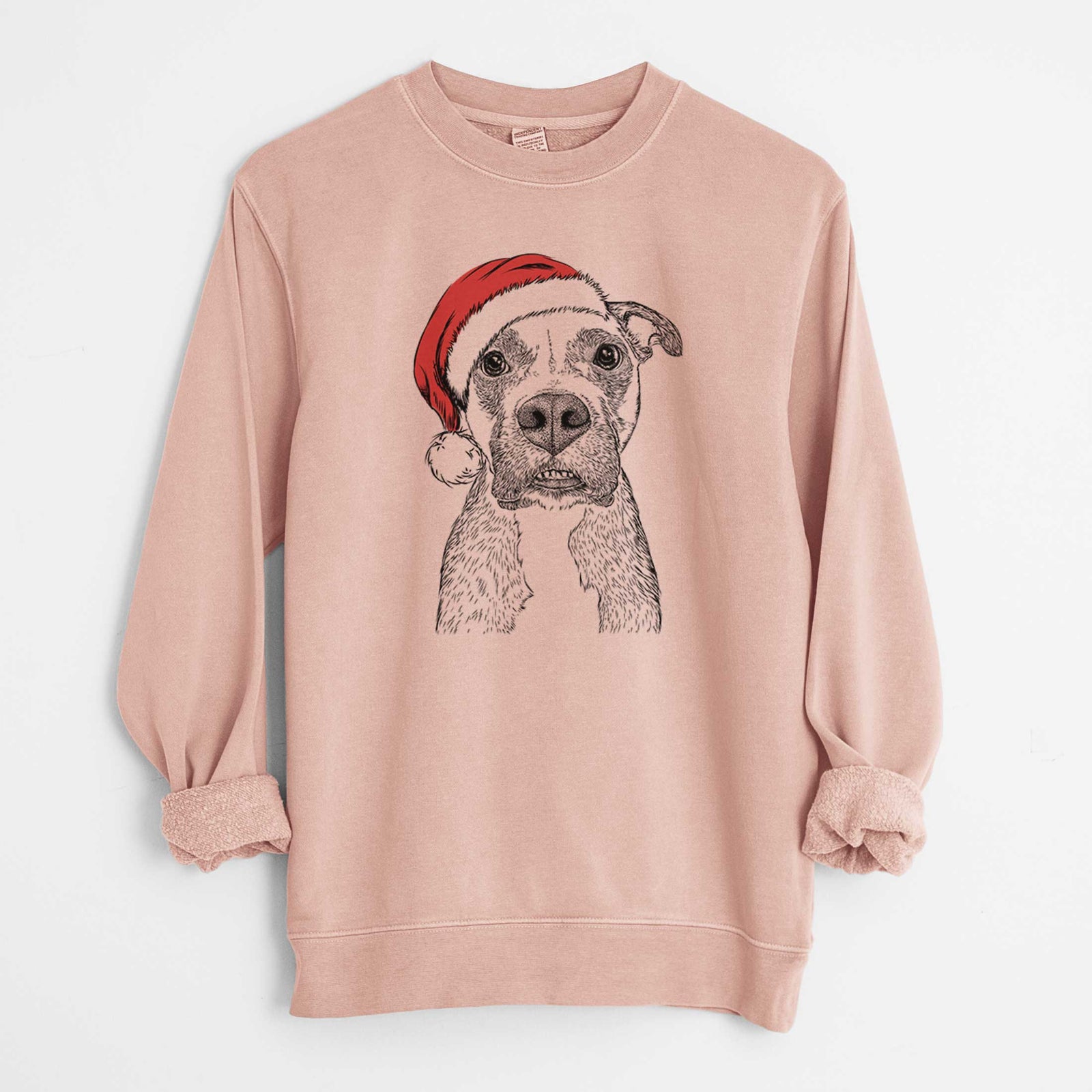 Santa Xena the Mixed Breed - Unisex Pigment Dyed Crew Sweatshirt