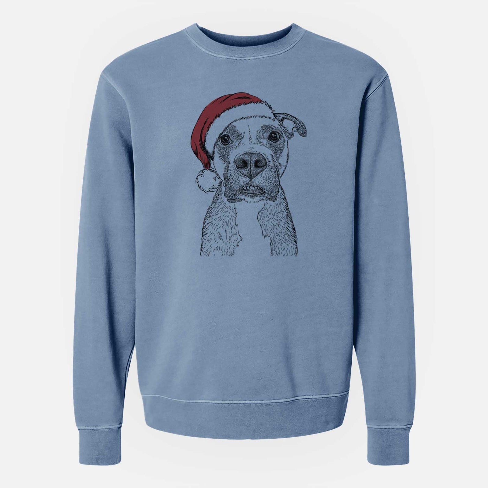 Santa Xena the Mixed Breed - Unisex Pigment Dyed Crew Sweatshirt