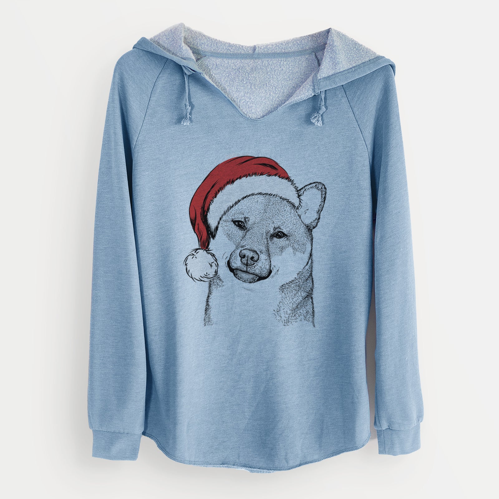 Santa Yakuza the Shiba Inu - Cali Wave Hooded Sweatshirt