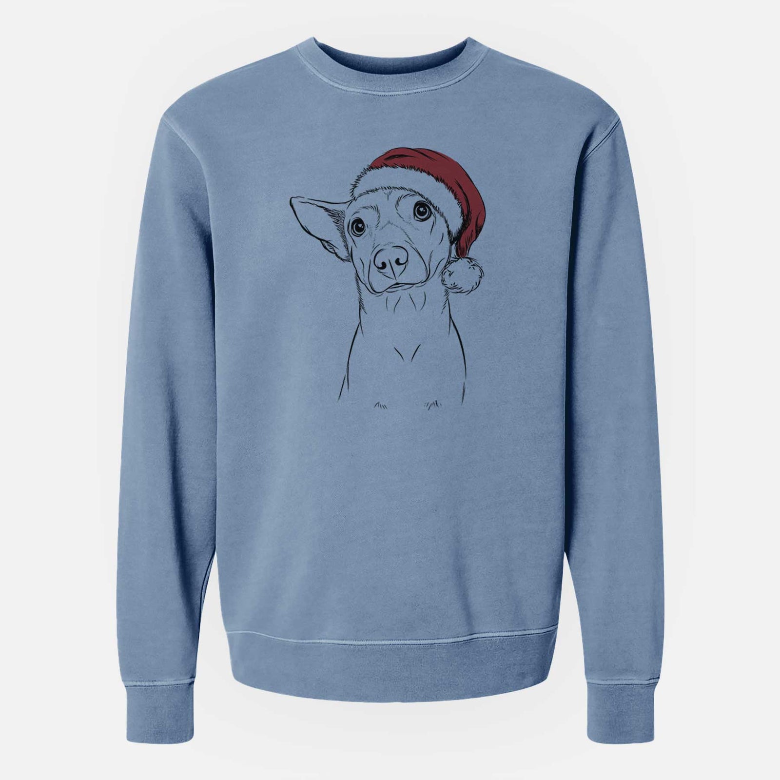 Santa Yogi the Mixed Breed - Unisex Pigment Dyed Crew Sweatshirt