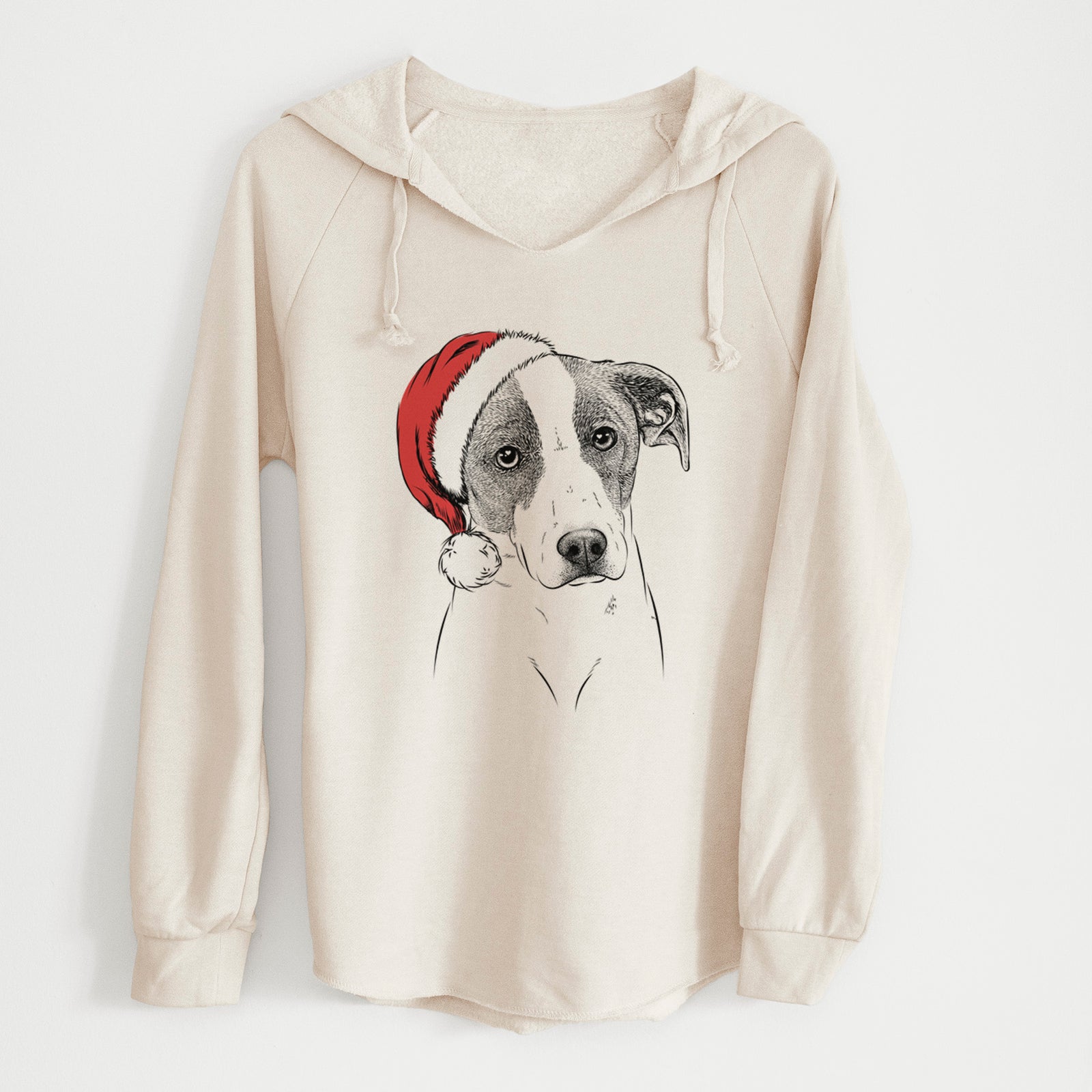 Santa Zephyr the Pointer Mix - Cali Wave Hooded Sweatshirt