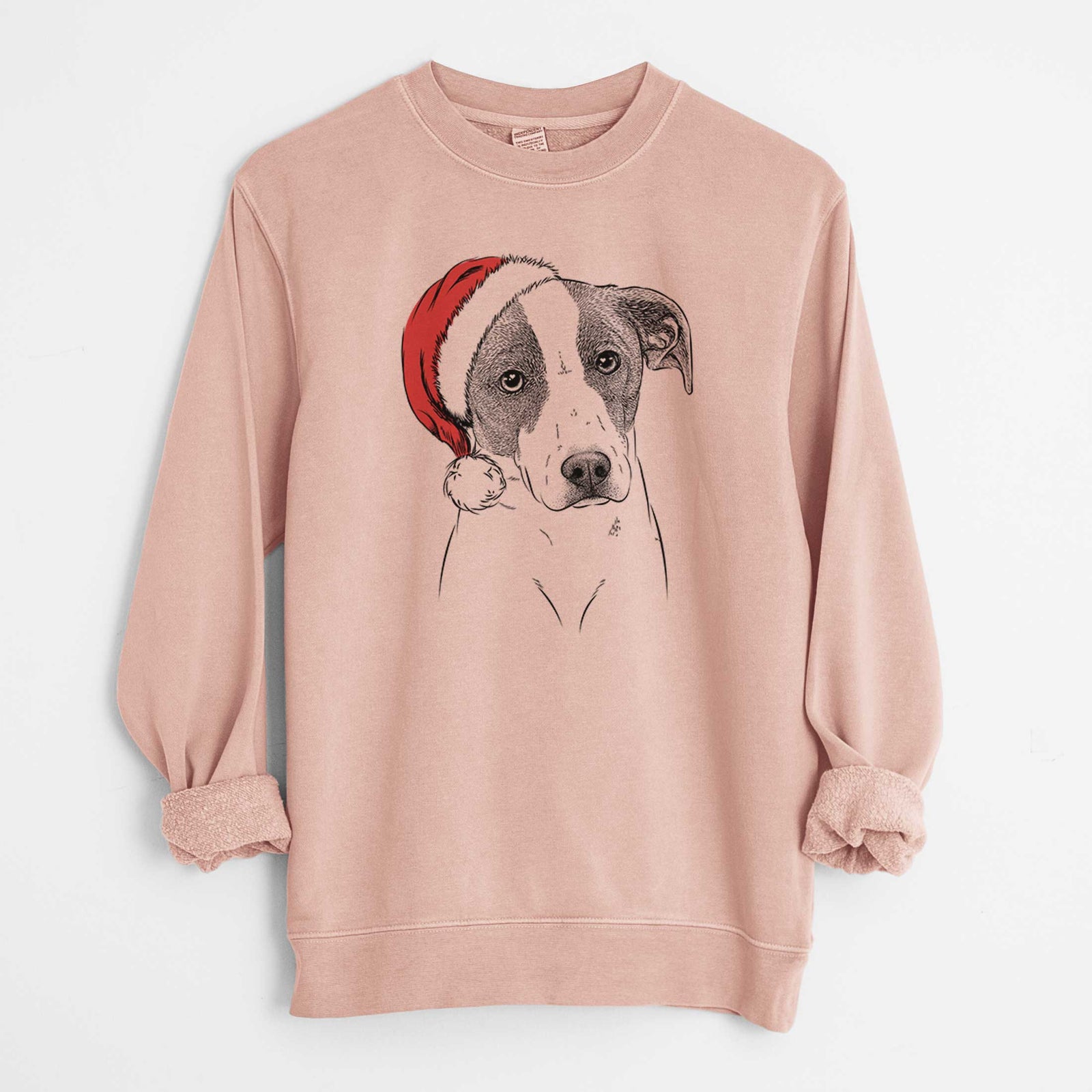 Santa Zephyr the Pointer Mix - Unisex Pigment Dyed Crew Sweatshirt