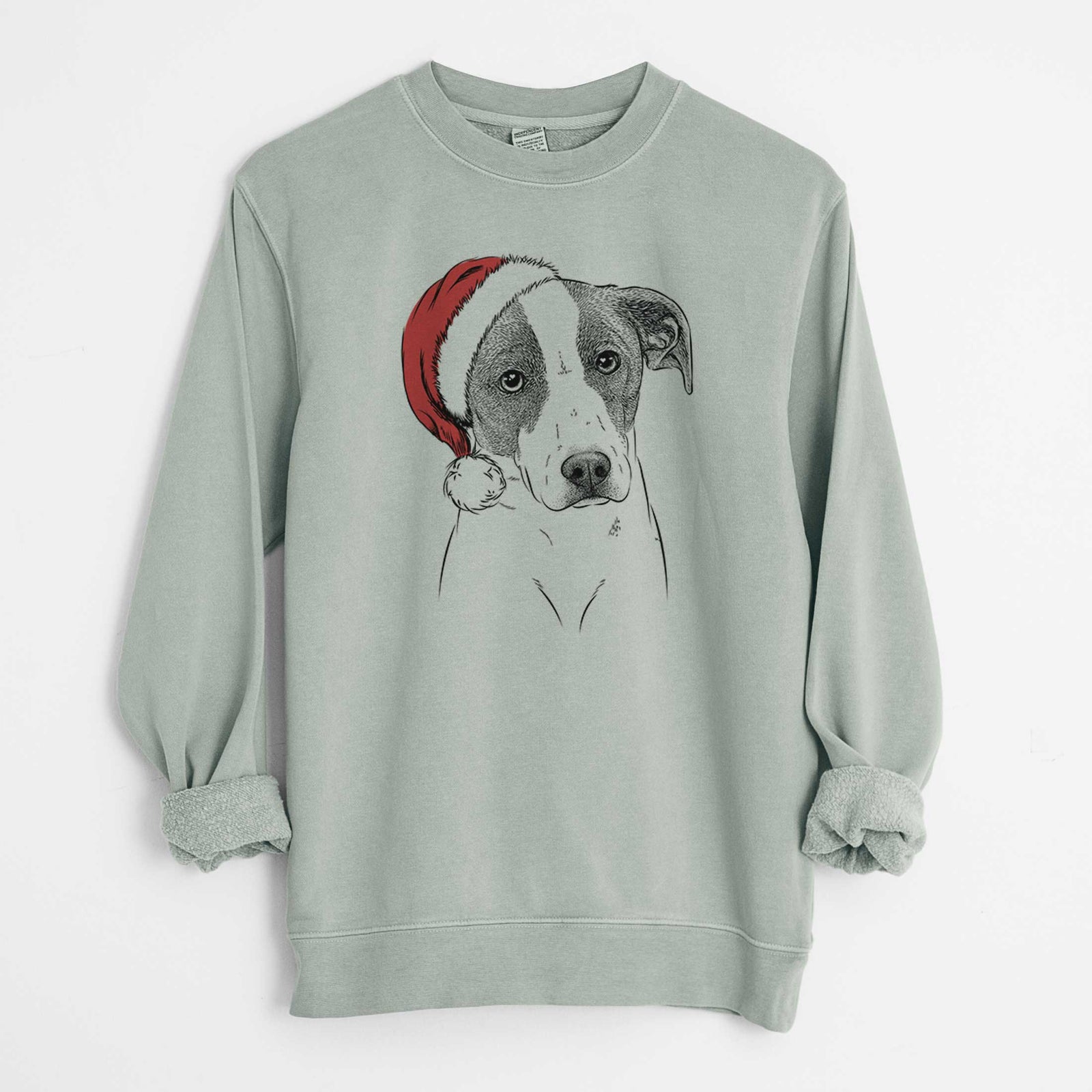 Santa Zephyr the Pointer Mix - Unisex Pigment Dyed Crew Sweatshirt
