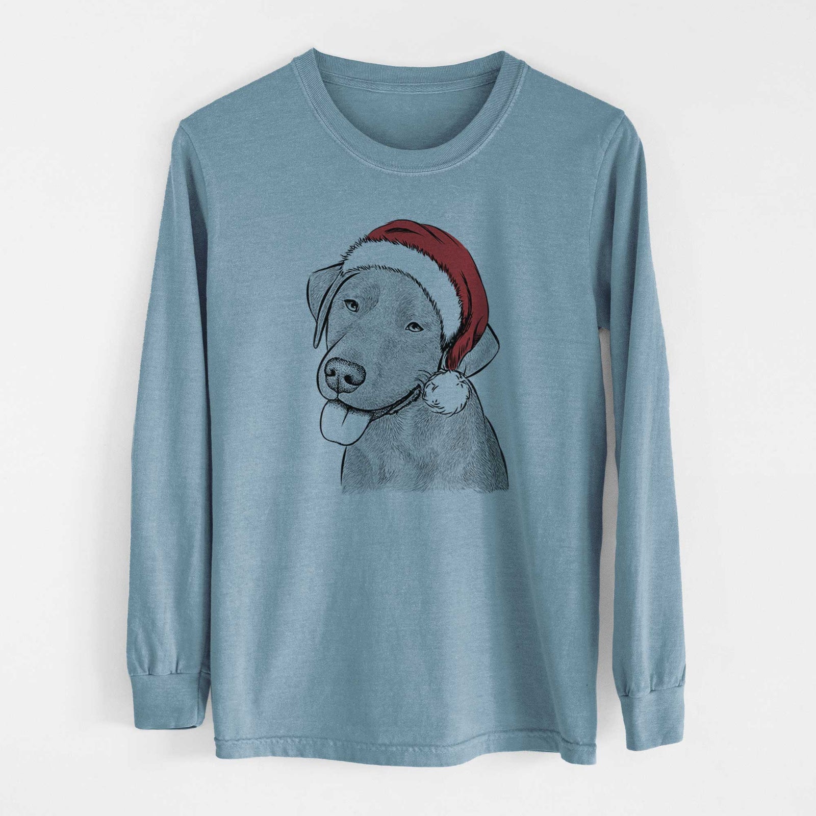 Santa Zeppelin the Black Labrador - Heavyweight 100% Cotton Long Sleeve