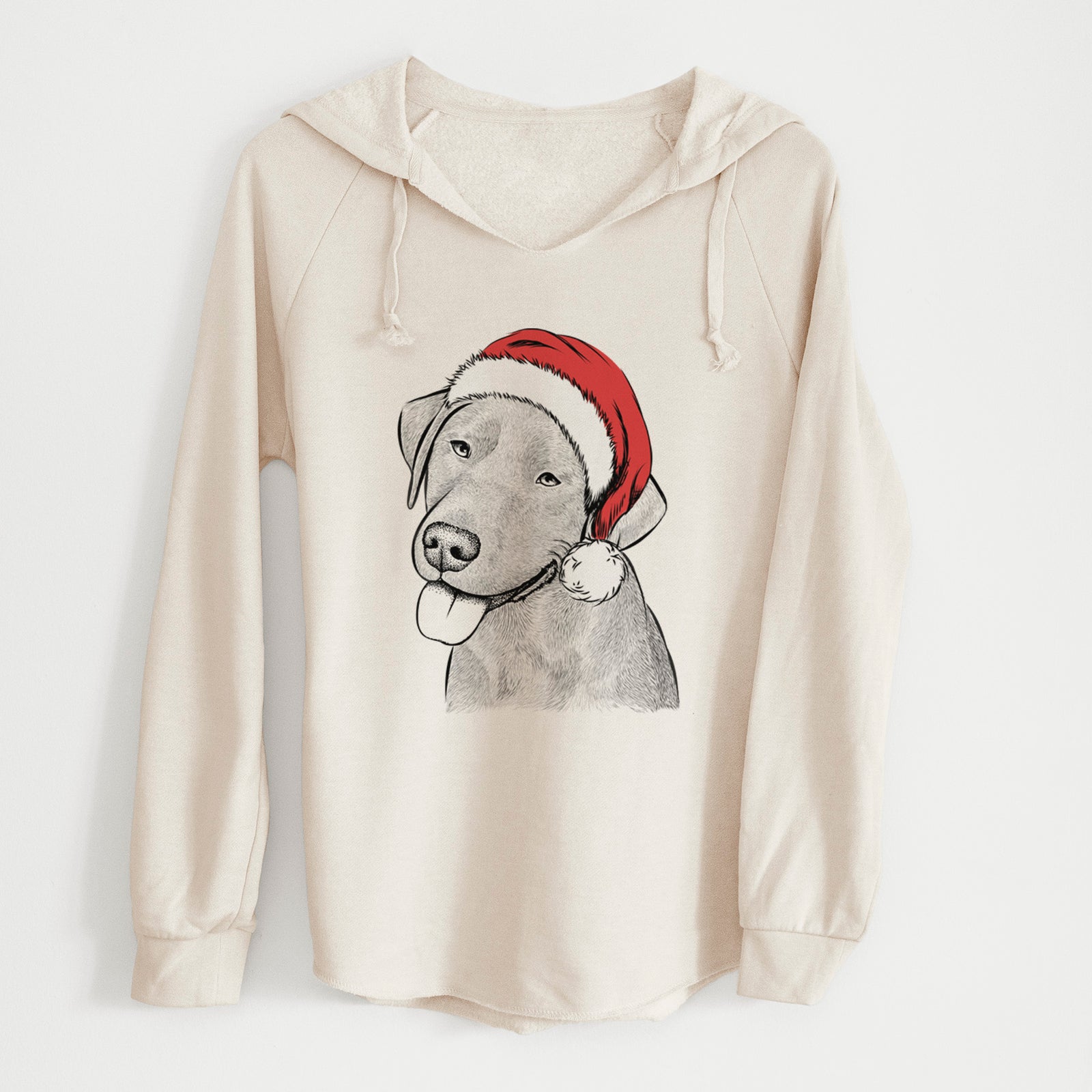 Santa Zeppelin the Black Labrador - Cali Wave Hooded Sweatshirt