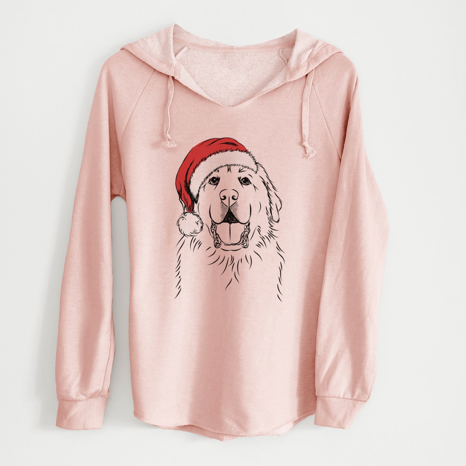 Santa Zeus the Great Pyrenees - Cali Wave Hooded Sweatshirt