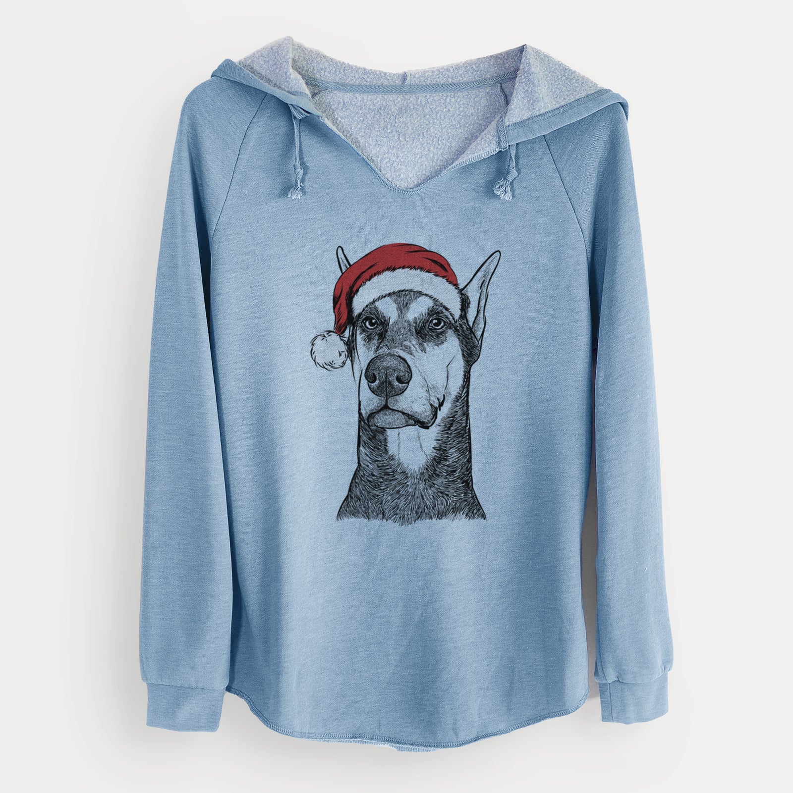Santa Zeus the Doberman Pinscher - Cali Wave Hooded Sweatshirt