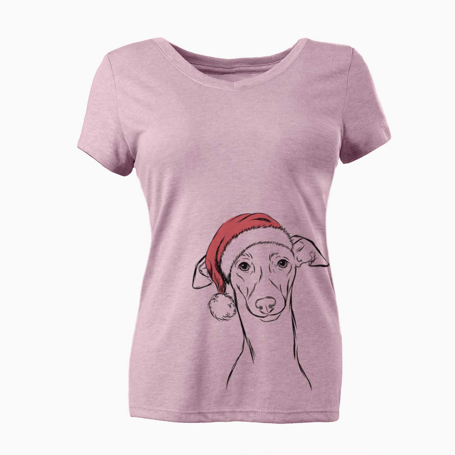 Ziggie the Italian Greyhound - Women's V-neck Shirt