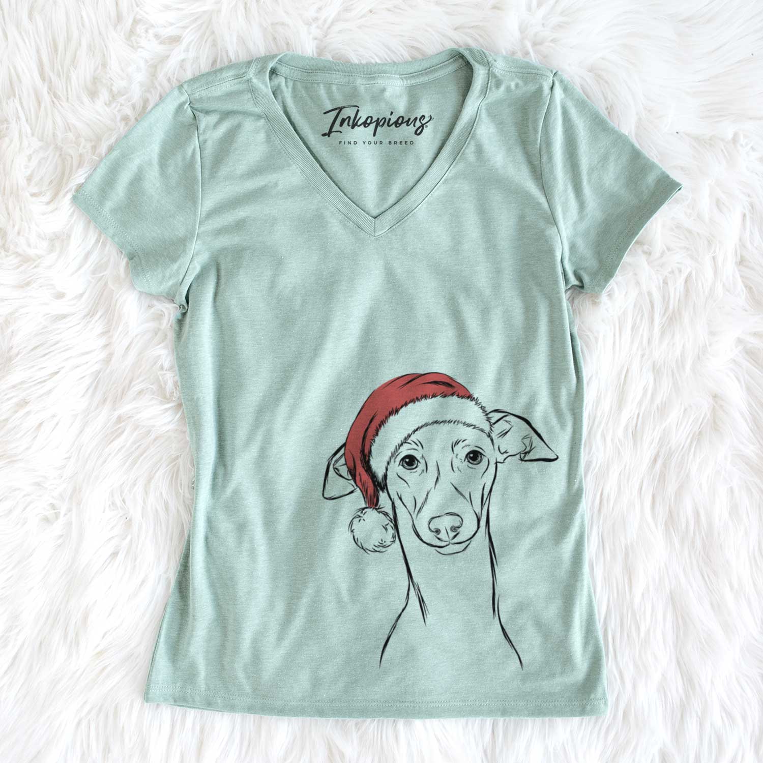 Ziggie the Italian Greyhound - Women's V-neck Shirt