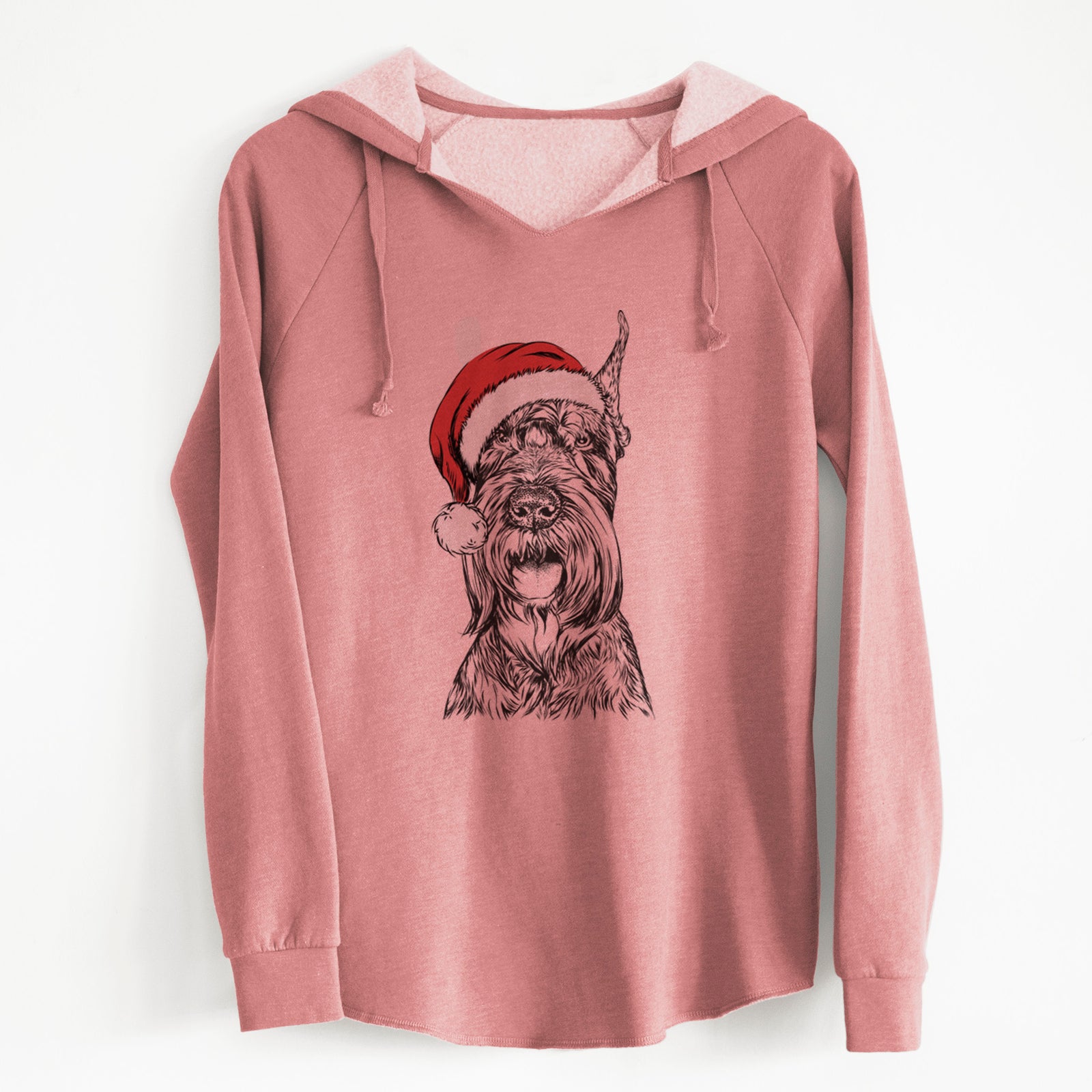 Santa Zuri the Giant Schnauzer - Cali Wave Hooded Sweatshirt