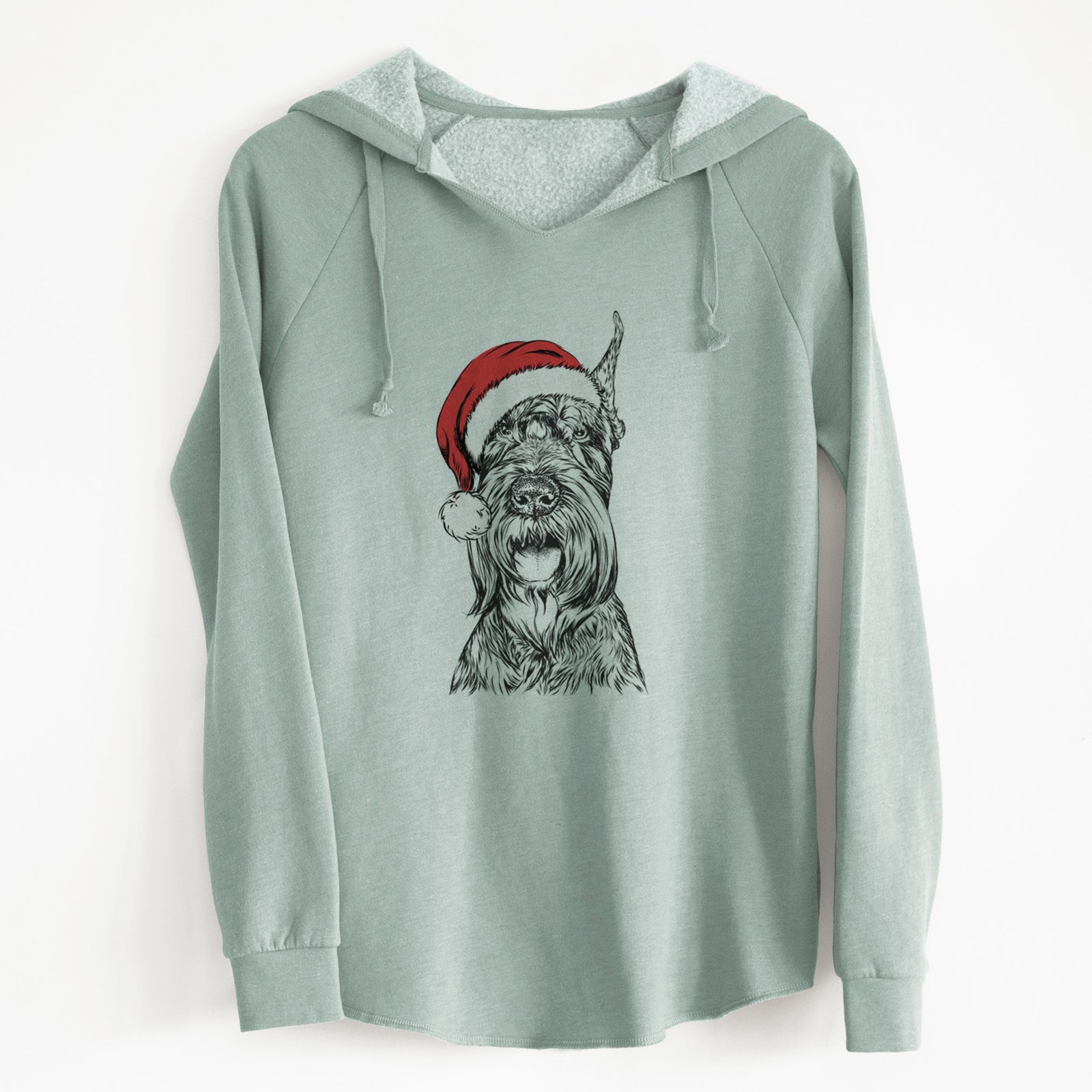 Santa Zuri the Giant Schnauzer - Cali Wave Hooded Sweatshirt