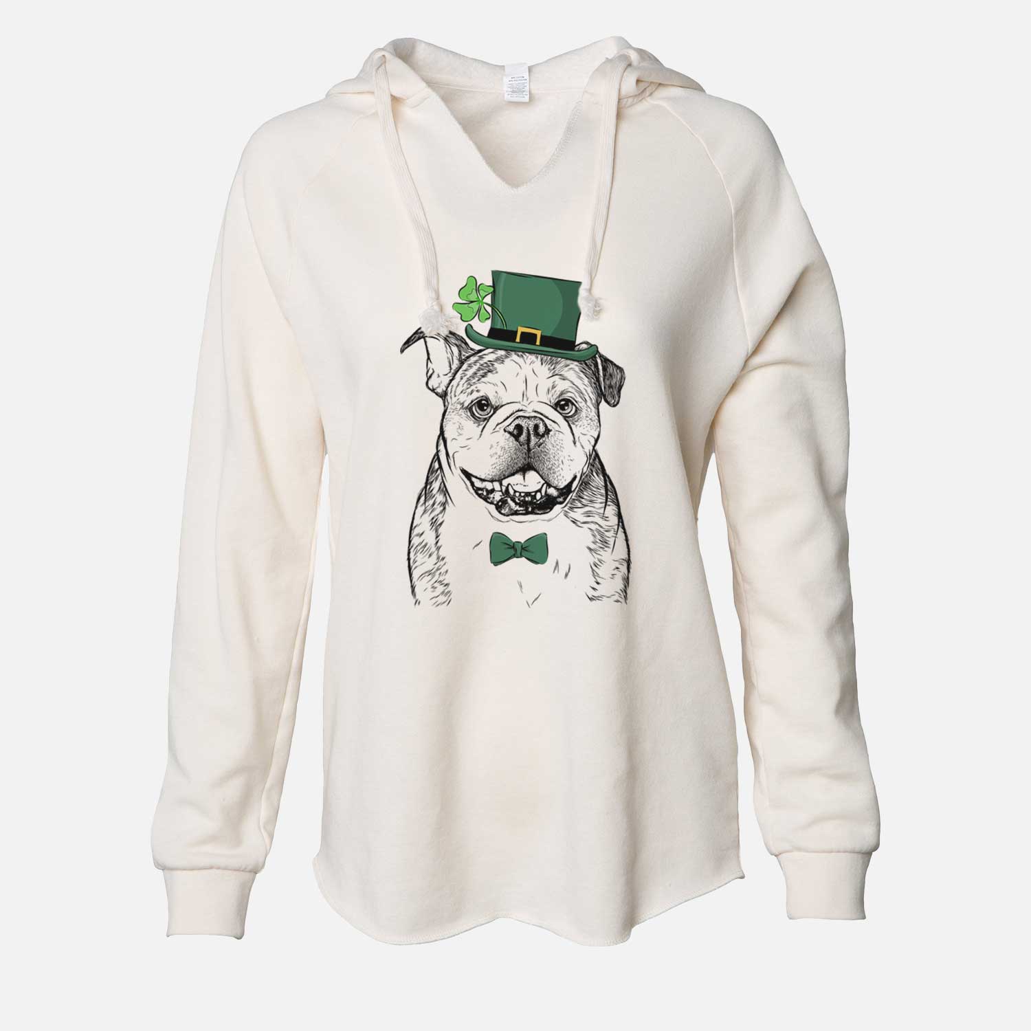 St. Patrick's Agatha the Boston Bulldog - Cali Wave Hooded Sweatshirt