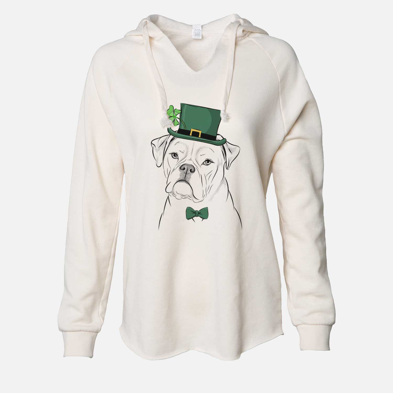 St. Patrick's Babe the AmericanBulldog - Cali Wave Hooded Sweatshirt
