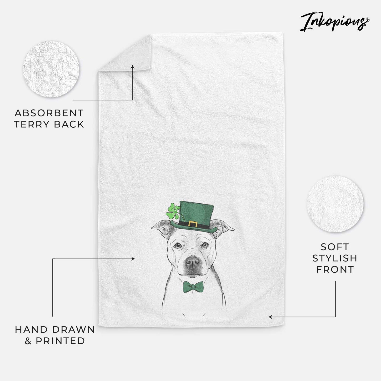 Bailey the Pitbull Decorative Hand Towel