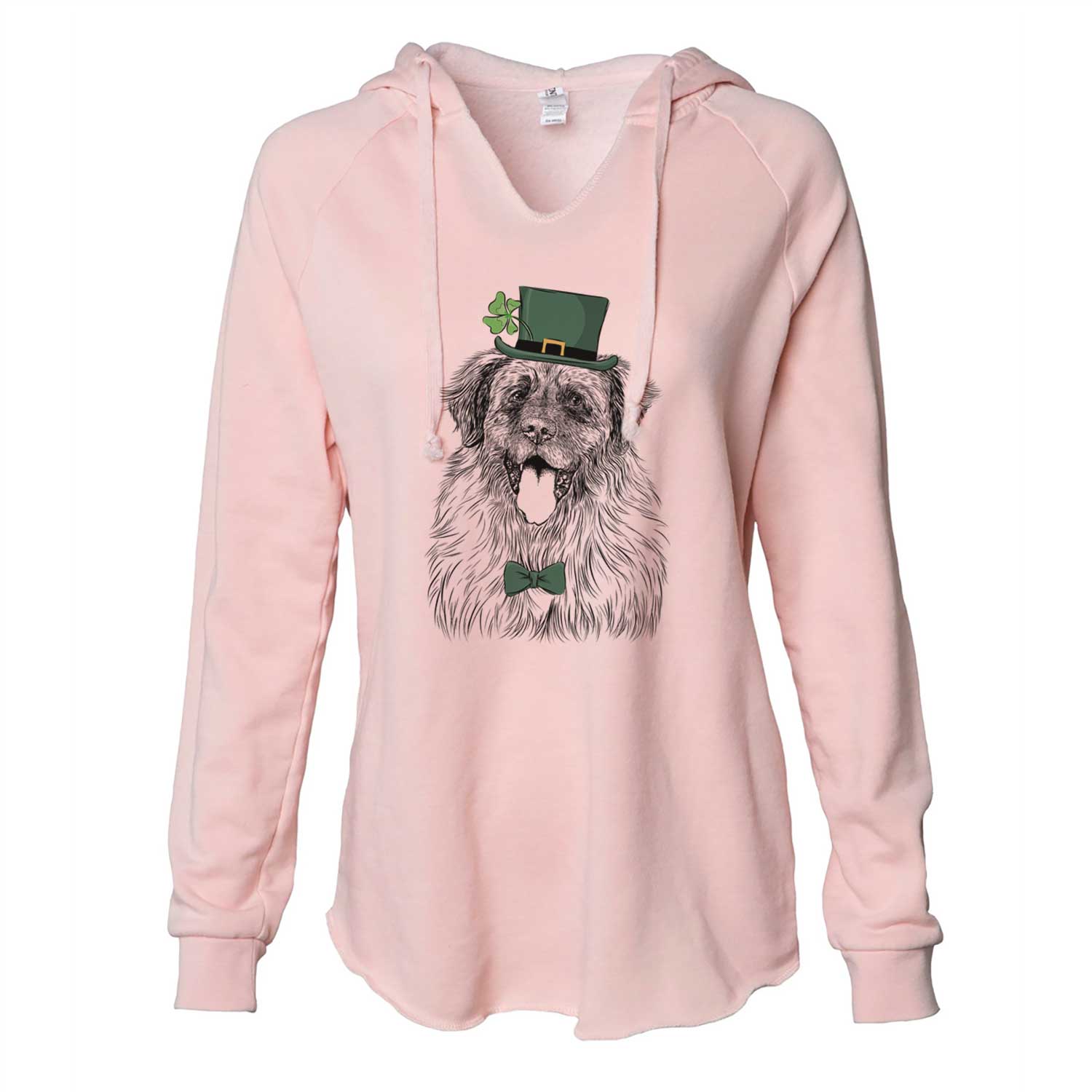St. Patrick's Bamboo the Leonberger - Cali Wave Hooded Sweatshirt