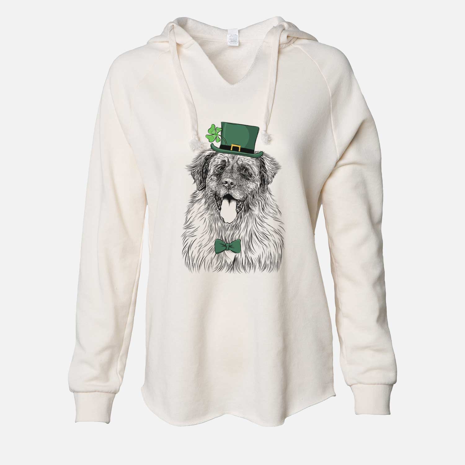 St. Patrick's Bamboo the Leonberger - Cali Wave Hooded Sweatshirt