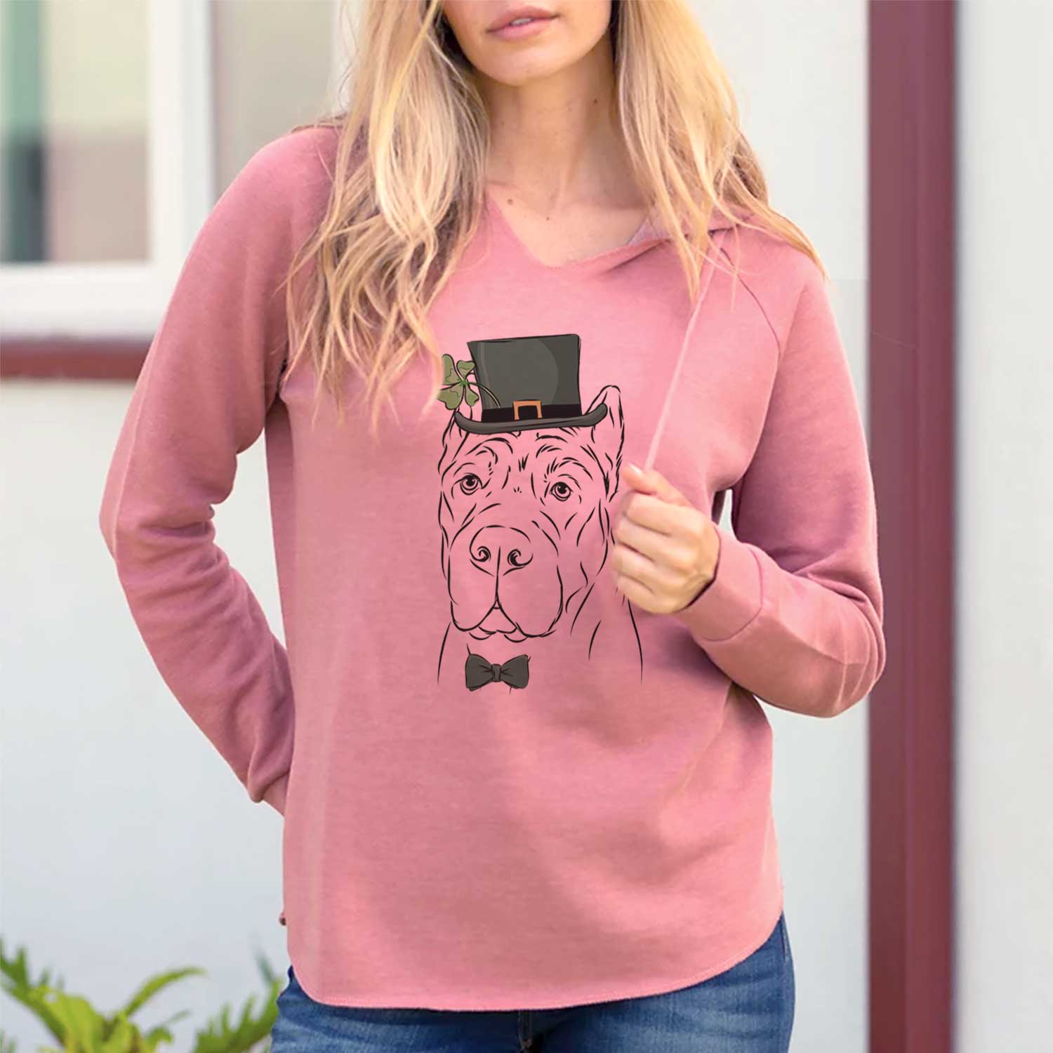 St. Patrick's Bearson the Cane Corso - Cali Wave Hooded Sweatshirt