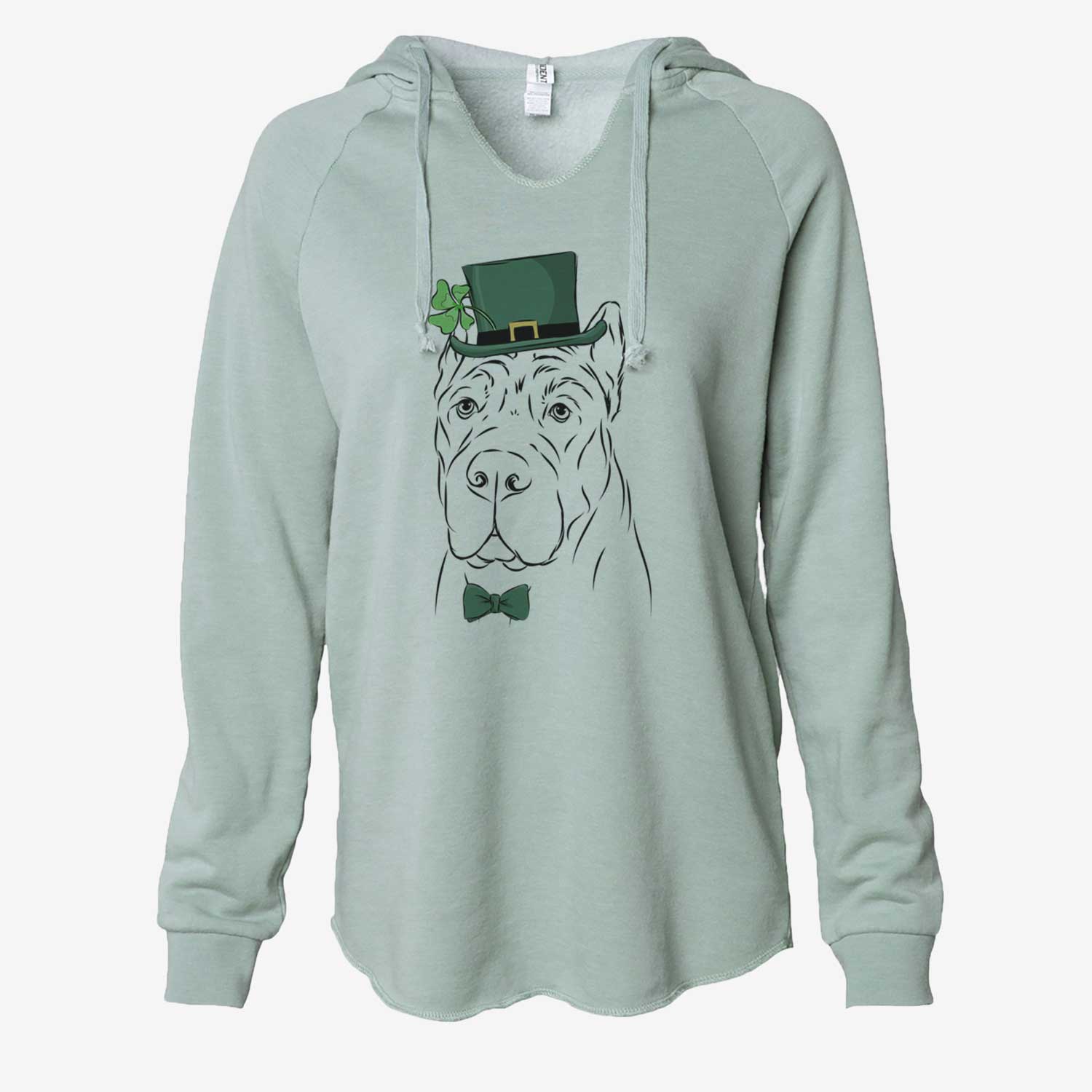 St. Patrick's Bearson the Cane Corso - Cali Wave Hooded Sweatshirt
