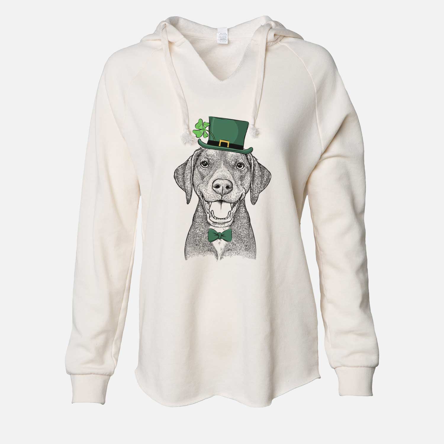 St. Patrick's Beaver the Hound Mix - Cali Wave Hooded Sweatshirt