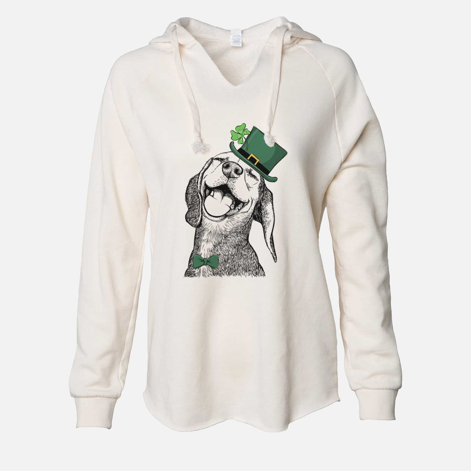 St. Patrick's Belle the Hound Mix - Cali Wave Hooded Sweatshirt