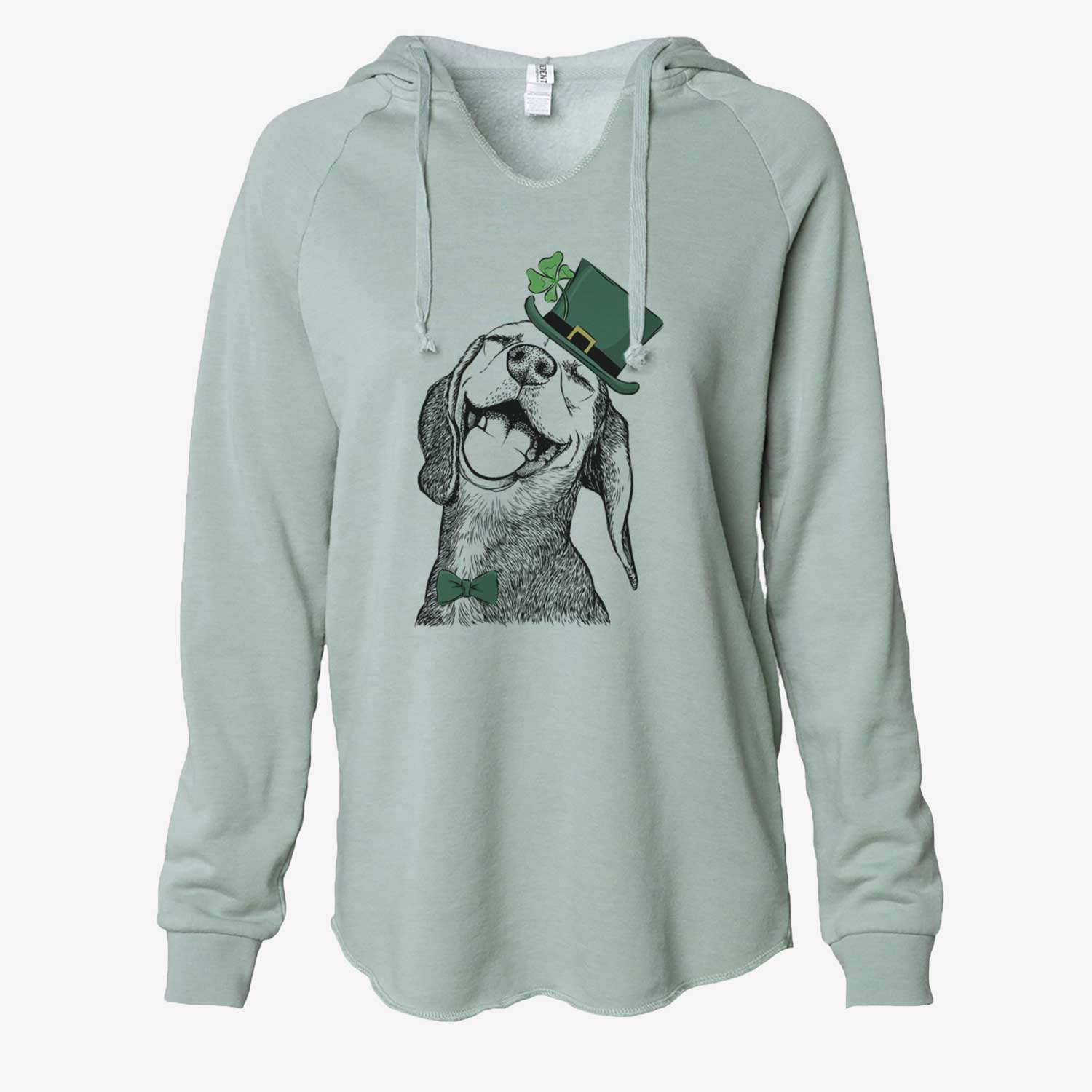St. Patrick's Belle the Hound Mix - Cali Wave Hooded Sweatshirt