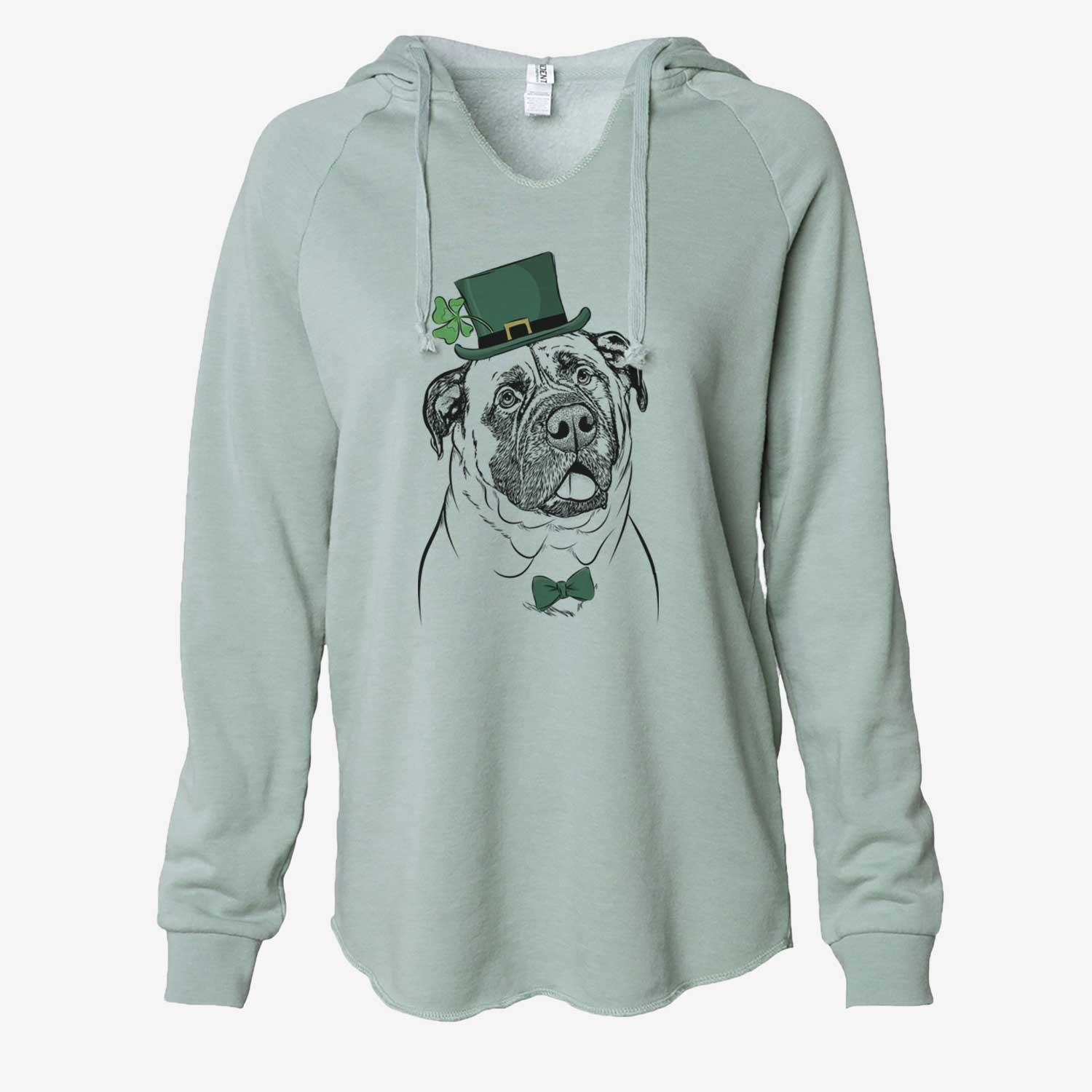 St. Patrick's Big P the English Mastiff - Cali Wave Hooded Sweatshirt