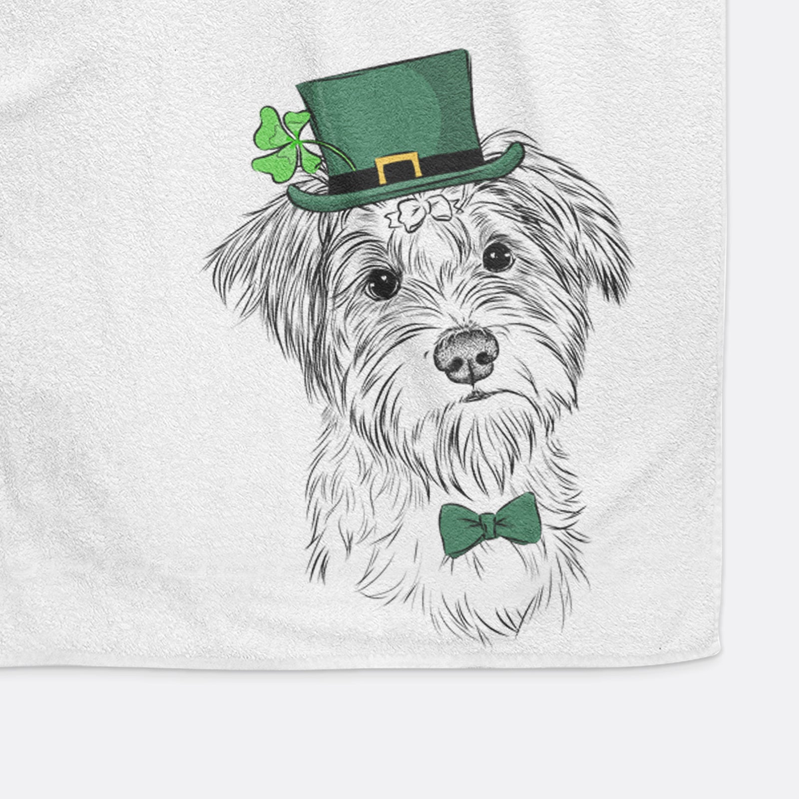 Birdee the Schnauzer Mix Decorative Hand Towel