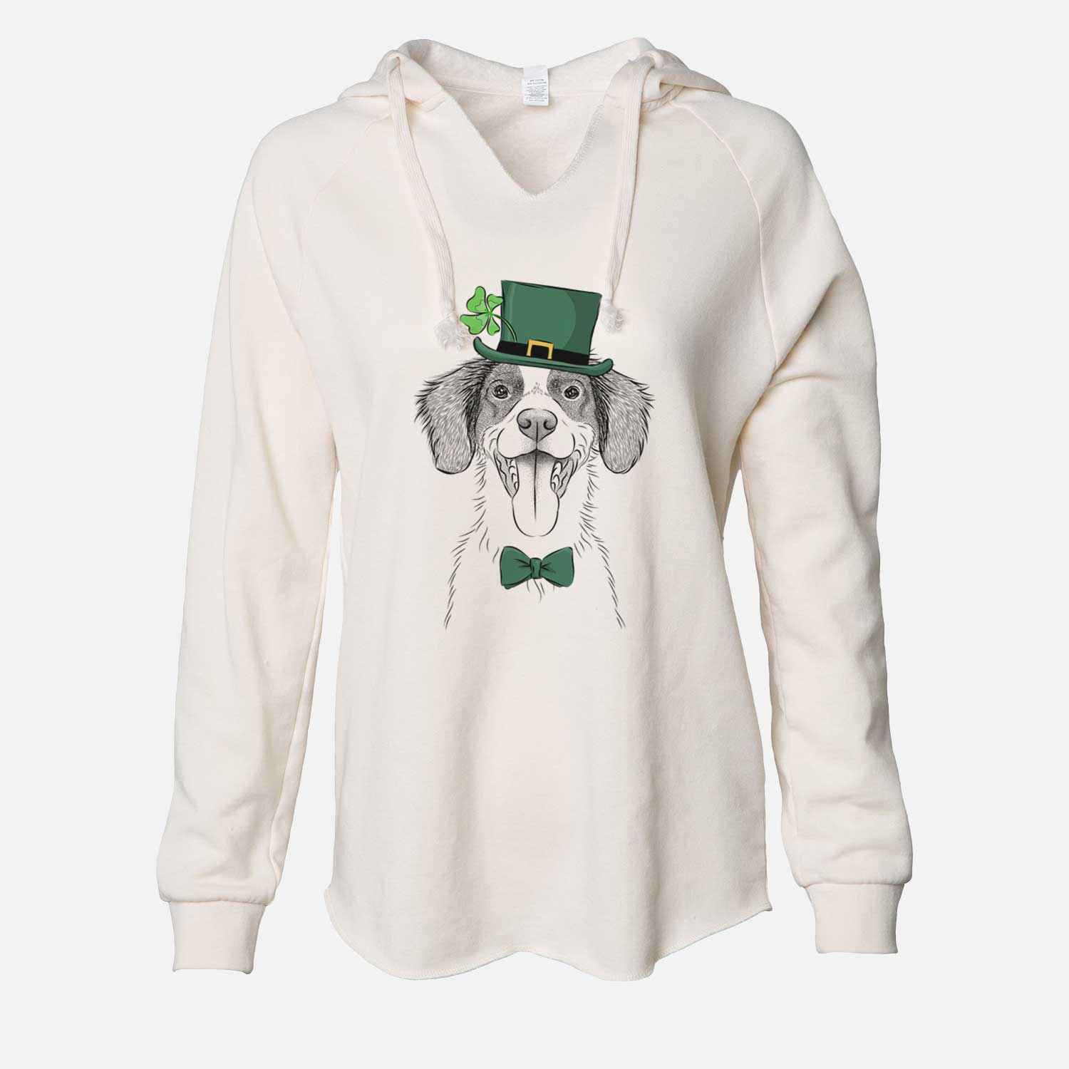 St. Patrick's Birdie the Brittany - Cali Wave Hooded Sweatshirt