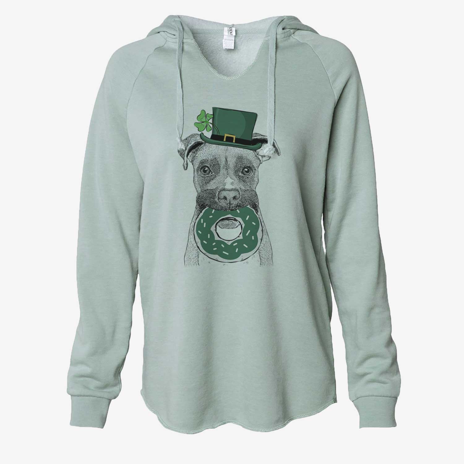St. Patrick's Bo the Boxer - Cali Wave Hooded Sweatshirt