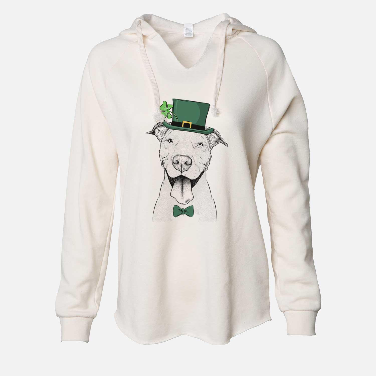 St. Patrick's Bruce the American Staffordshire Terrier - Cali Wave Hooded Sweatshirt