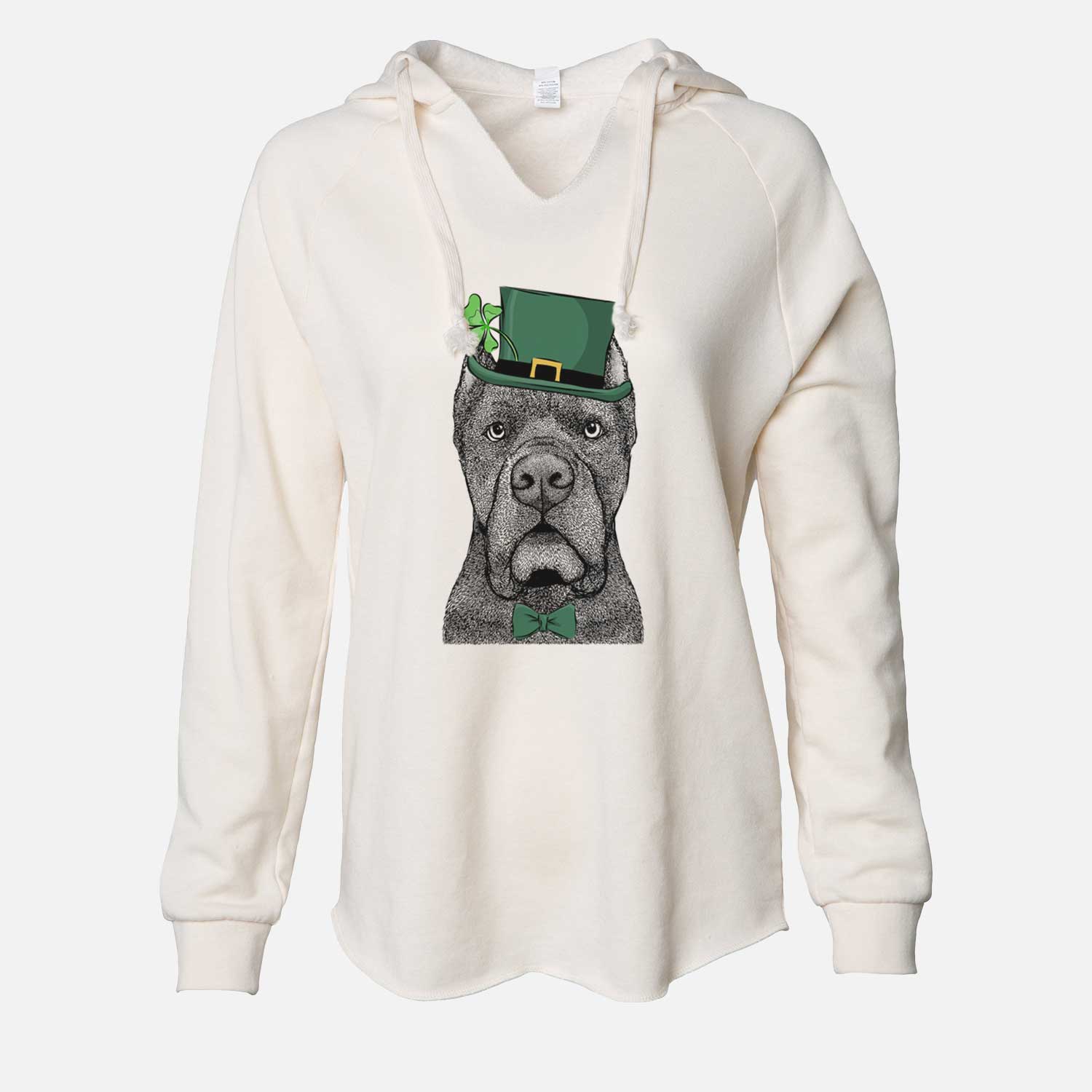 St. Patrick's Bruno the Cane Corso - Cali Wave Hooded Sweatshirt