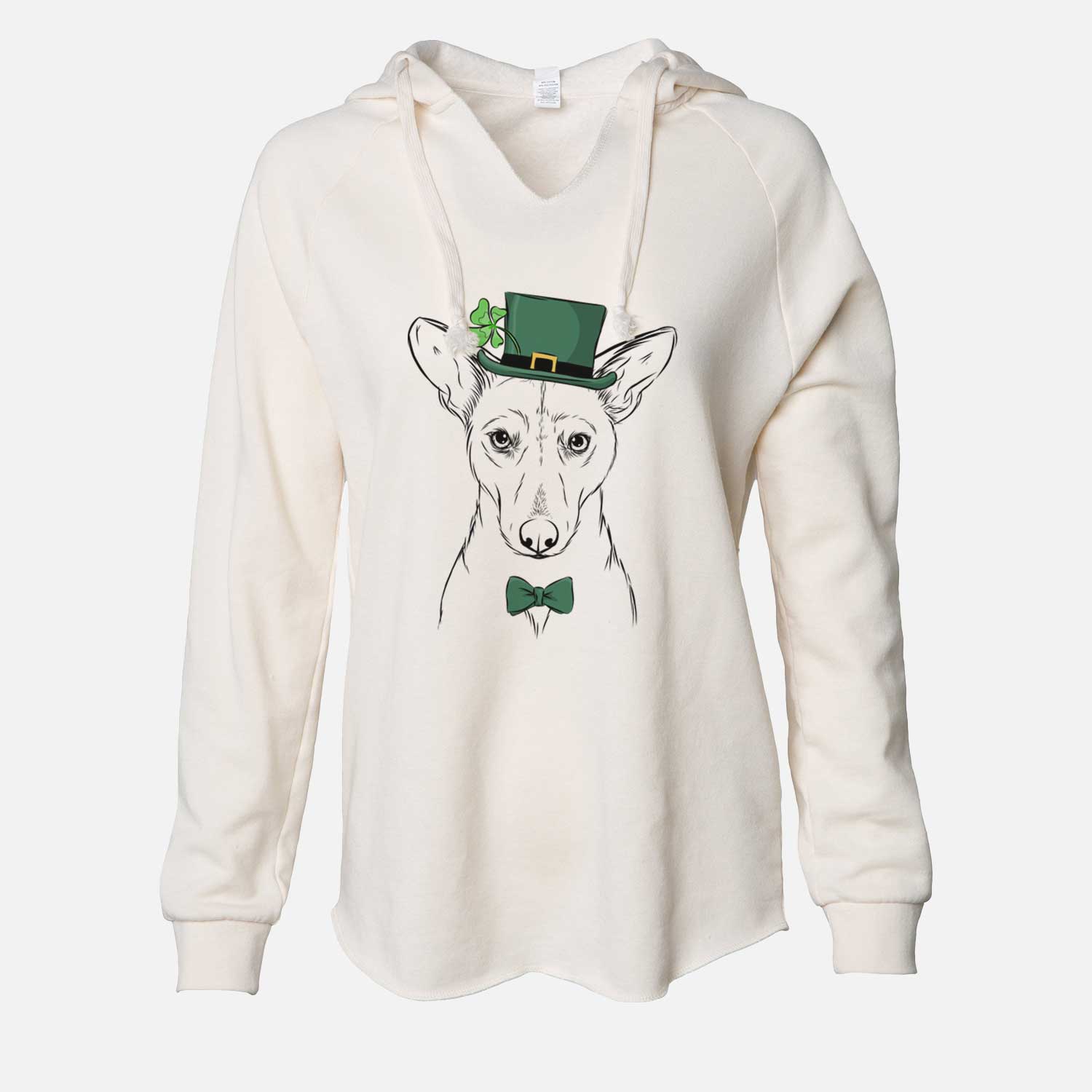 St. Patrick's Buff the Dorgi - Cali Wave Hooded Sweatshirt